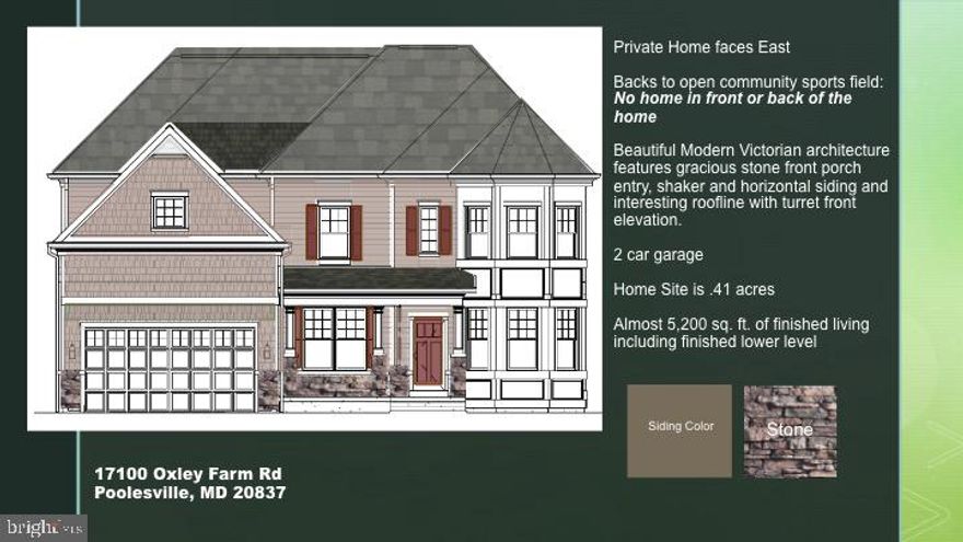 Beautiful modern Victorian architecture features stone front porch entry.  Private home site faces East and areaway exit to backyard. Stunning Azalea model is designed to please the most discerning buyer.  Enjoy the convenience and luxury in this home featuring 9ft. ceiling, w/morning room and family room fireplace. finished full bath with step in shower and seat with 13 x 13 ceramic wall & floor tile.  Spacious bedroom with egress can be dual purpose office. Finished Lower level recreation room with wet bar designer select and lower full bath is nearly 1,600 sq. ft. Separate finished area in recreation room is perfect fitness room. Additional amenities include 4 bedrooms, 3.5 bathrooms and 2-car garage. This home includes Lennar Preference Designer Select package of upgrades, Quartz Ice white countertops, stainlesss steel appliances,  ENERGY STAR, recessed lighting, crown molding and much more!