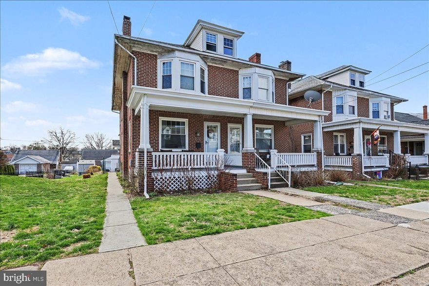 Welcome to this beautifully maintained twin home located in one of the most desirable areas in Pottstown! This spacious property features 4 bedrooms and 1.5 baths, offering plenty of room for comfortable living. A brand new front porch (2025) warmly welcomes you inside, creating the perfect first impression and a cozy spot to relax and unwind. Pride of ownership is evident throughout, with thoughtful updates that blend modern convenience with classic charm. The main level features hardwood floors throughout, a spacious living room with elegant crown molding and a brick fireplace with built-ins. Stunning wainscotting is featured in the dining room which leads right into the updated kitchen complete with new stainless steel appliances (2024). Conveniently located on the main level is also a half bathroom. The upper level boasts a primary bedroom with crown molding, 2 additional bedrooms, full bathroom which has new plumbing and has been freshly painted and a linen closet. The third level of the home is beautifully finished with a potential 4th bedroom and a separate office. Laundry is in the unfinished basement which is also a great spot for convenient storage. There is a lovely fenced-in backyard with a detached garage as well. This home has been lovingly cared for and maintained - new roof (2021), heater and air conditioning systems serviced (2026), newer stainless steel appliances (2019 & 2024), new carpet (2021) and ducts cleaned (2023). The home boasts a bright and inviting layout, perfect for both everyday living and entertaining. Whether you're a first-time buyer or looking for more space, this well-cared-for home is a fantastic opportunity. Conveniently located near local shopping, dining, and major routes, it offers both comfort and accessibility. Don’t miss your chance to make this charming property your own!