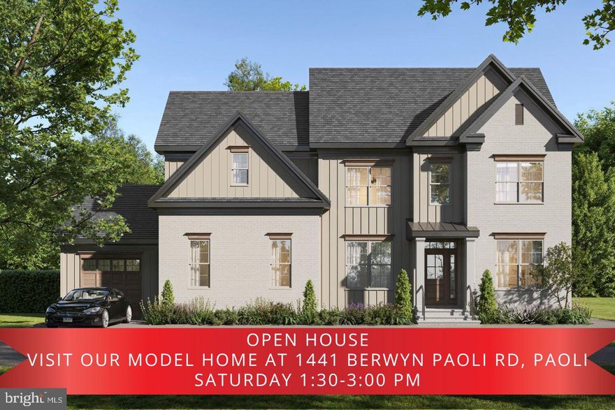 *TOUR A COMPLETED HOME @ 1441 BERWYN PAOLI RD, PAOLI*  Don't miss the final homesite available at Timber Mill! Zappitelli Homes is a custom homebuilder dedicated to bringing your vision to life—whether you want to design your dream home from the ground up or choose from one of our expertly crafted and well-loved floorplans.  Timber Mill is a private enclave of 5 estate homes on 1 acre plus homesites just outside of the West Chester Borough.
The Ombra is a custom-crafted residence that beautifully marries timeless European elegance with modern luxury, thoughtfully situated on over an acre of serene landscape in West Chester. Designed with architectural intention and built to the highest standards of craftsmanship, this home offers an unparalleled living experience, where sophistication, comfort, and flexibility meet. From the moment you step inside, you’ll feel the difference. With over 3,300 square feet of impeccably planned living space—and the ability to expand to over 4,400 square feet—The Ombra delivers a seamless blend of grand scale and refined detail. The main level features 10' ceilings, sunlit open spaces, and a dramatic two-story family room designed for effortless entertaining and everyday living alike. The gourmet kitchen is a true showpiece, boasting top-of-the-line Thermador appliances, 42” custom cabinetry with crown molding, and your choice of quartz or natural stone countertops. Built-in allowances for flooring, lighting, cabinetry, and more give you the freedom to personalize every detail without the typical upgrade charges—luxury, your way. Upstairs, the primary suite offers a peaceful escape, complete with a spa-inspired bath featuring a freestanding soaking tub, his and her vanities, a separate stall shower, a generous walk-in closet, and space to truly unwind.Three additional bedrooms on the second level include a guest suite with private bath and two bedrooms connected by a beautifully appointed Jack-and-Jill bathroom. Need more space? Customize the layout to suit your lifestyle. Add a fully equipped guest suite for a total of five bedrooms and four-and-a-half bathrooms. Outside, your expansive homesite offers the privacy and potential to create your dream outdoor oasis—whether it’s a pool, garden, or custom entertaining area. 

With an unbeatable location just minutes from the heart of downtown West Chester, you’ll enjoy the perfect balance of tranquility and convenience, close to award-winning restaurants, charming boutiques, nature trails, and premier private and public schools including Malvern Prep, Notre Dame Academy, and The Episcopal Academy. 

This isn’t just a new construction home—it’s a rare opportunity to own a luxury residence tailored to your vision, in one of Chester County’s most sought-after communities.  GPS - 301 Reservior Rd, West Chester