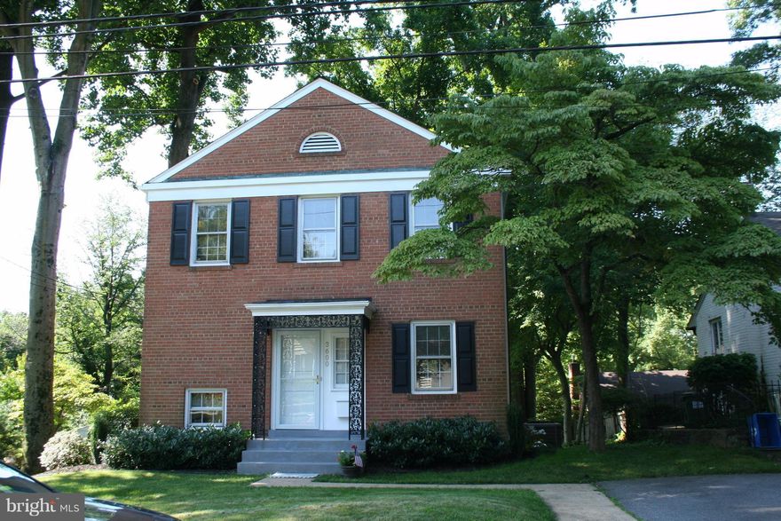 VERY CHARMING colonial in popular N. Chevy Chase in very quaint little community, seconds from DC/Bethesda/495/parks/stores/grocery stores etc..Beautiful and spacious yard, off street parking,  Hardwood's on main and upper level, freshly painted.