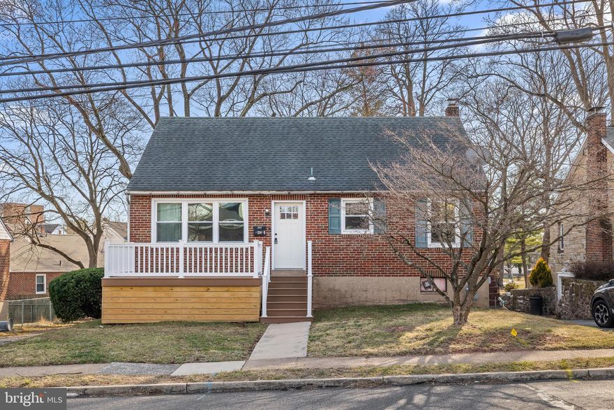 Welcome home to this charming 3-bedroom, 1-bathroom Traditional Cape Cod single-family home, perfect for first-time buyers or growing families. Noticeable improvements immediately apparent are the new front patio featuring Trex Decking along with a new front door and new front window. Boasting nearly 1100 square feet of living space, this delightful property offers a cozy floor plan highlighted by gleaming hardwood floors and a neutral color palette, creating a warm and inviting atmosphere. The kitchen flows seamlessly into the living area, ideal for entertaining. The expansive upstairs room works well as a bedroom or flex space. Step outside onto your patio and enjoy the spacious backyard – perfect for barbecues, gardening, or simply relaxing. Additional features include heating system converted from oil to natural gas and a newer roof, offering peace of mind for years to come. Located conveniently near shopping centers, public transportation, and major traffic routes this move-in ready gem won't last long! House being sold as is where is, buyer responsible for obtaining township use and occupancy permit. Don't miss the opportunity to make this house your dream home!