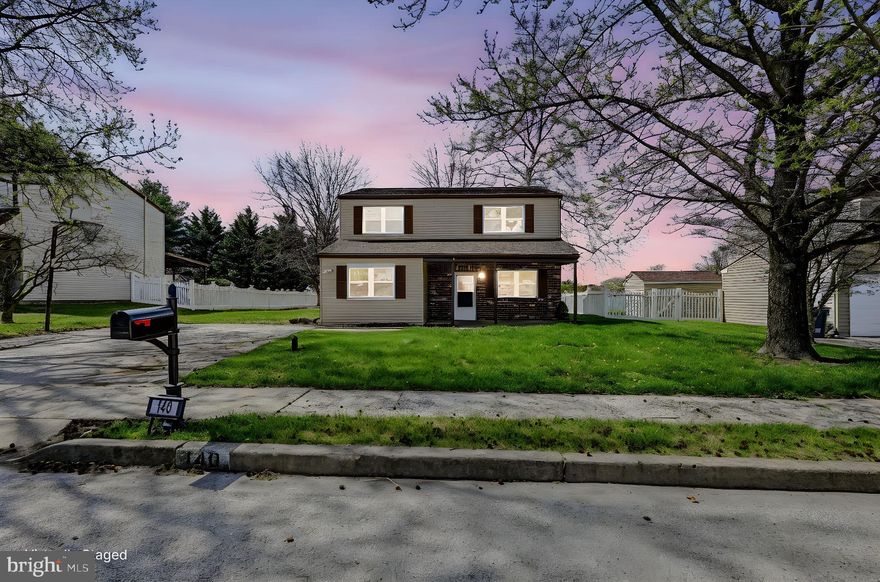 Nestled in White Marsh Meadows, this charming Colonial offers a wonderful blend of comfort, functionality, and inviting living space. With 1,656 square feet, three bedrooms, and one and a half baths, this home is thoughtfully designed for both everyday living and entertaining.  A charming covered front porch and deep front yard create welcoming curb appeal, while the spacious driveway provides ample off-street parking. Inside, the main level features low-maintenance flooring and a traditional floor plan with comfortable gathering spaces. The eat-in kitchen opens to the dining area, creating a natural flow for daily living, and sliding glass doors lead to the deep backyard, which backs to open space for an added sense of privacy.  The main level also includes a convenient laundry room with extra storage and a half bath. Upstairs, plush carpeting and neutral paint provide a fresh, comfortable feel throughout. The bedrooms offer ample closet space, making storage easy and practical.  Outside, the level backyard is ideal for relaxing, gardening, or entertaining, and the shed adds valuable extra storage.  A delightful opportunity in a charming community, this home combines comfort, convenience, and everyday appeal in a setting that feels easy to enjoy from the moment you arrive.
