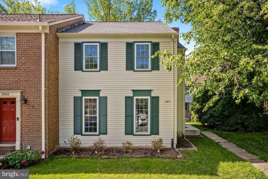 Turnkey end-unit 3 level townhome in the City of Fairfax! Gorgeous remodeled eat-in kitchen features  quartz counters, soft-close cherry cabinets and  stainless steel appliances. The under mount cabinet lights, recessed lights and walk-out door to the large deck bring abundant light to the space. Newly installed hardwood floors gleam throughout the main and upper level and feature custom flush mount floor vents. Master bedroom features his and her closets, additional vanity and updated master bathroom with custom tiled shower. Finished basement features a powder room which has the potential to be converted into a full bathroom, a recreation room  with a wood burning fireplace, new flooring and wall paneling, brilliant recessed lights, window well with egress ladder, new HVAC system installed in 2019, and plenty of shelves, a tool-bench and storage space in the laundry room. Basement sump pump installed in 2016 and exterior drainage tiles installed on the side and back of the house in 2017. New roof installed in 2018 and storage space available in the insulated attic. Reserved parking space directly in front of the home and additional resident / visitor parking spaces available. Low HOA fee which includes club house access, an outdoor pool and playground, trash pickup, parking and more. Walk to Fair City Mall to restaurants, shopping, a movie theater, fitness center and more! Bus stop at the entrance to the neighborhood, minutes to the Vienna Metro, I-66, I-495 and more.    *3-D Tour Link: http://my.matterport.com/show/?m=bukHYA7t9mG