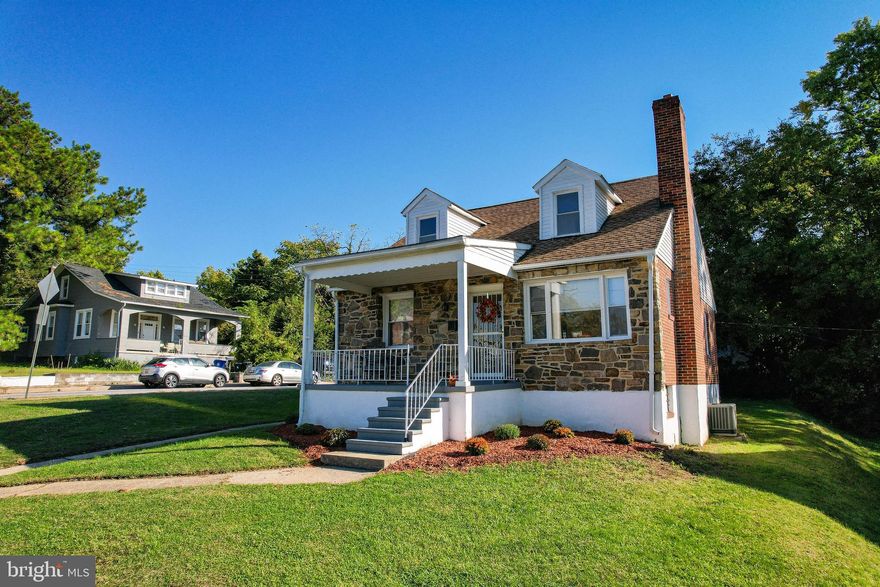 Opportunity Knocks!  New Price!!! Three Bedrooms, Three Full Bath Cape Cod Situated on Lovely Corner Lot.  Freshly Painted Interior and Refinished Hardwood Floors on Most of the Main Level.  Updated Kitchen with Stove, Dishwasher and Refrigerator  and an area for a table. The Upper Level Offers a Spacious Primary Bedroom with Full Bath and an Additional Space for a Sitting Area or Office Area.  Neutral Wall to Wall Carpeting on this level.  Lower Level Offers a Recreation Room, A possible Lower Level Bedroom or an In Home Office, Computer Area and another Area for a Possible Wet Bar.  There is a very Large Safe which conveys.  Full Bath and Area for Laundry Room.  Don't Forget the Cooling Comfort of Central Air and Natural Gas Heat.  Relax on the Covered Front Porch perfect for outdoor relaxation.  No worry about parking. Spacious Two Car Garage with some shelving.