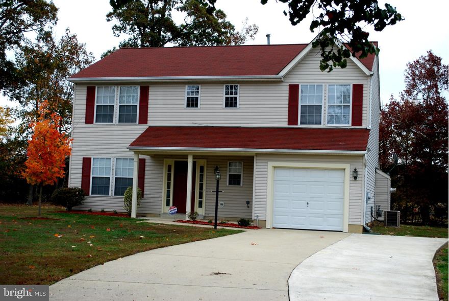 Adorable 2 story with covered front porch on a culdesac backing to woods. 4 lg bedrooms. New carpet,new paint, new light fixtures, remolded bathrooms, HW floors, separate livingrm, diningrm and familyrm. HUGE kitchen with new appliances. Familyroom with fireplace that leads out to patio and large yard. Come enjoy walking trails, neighborhood center and pool. close to mall, and park n ride....