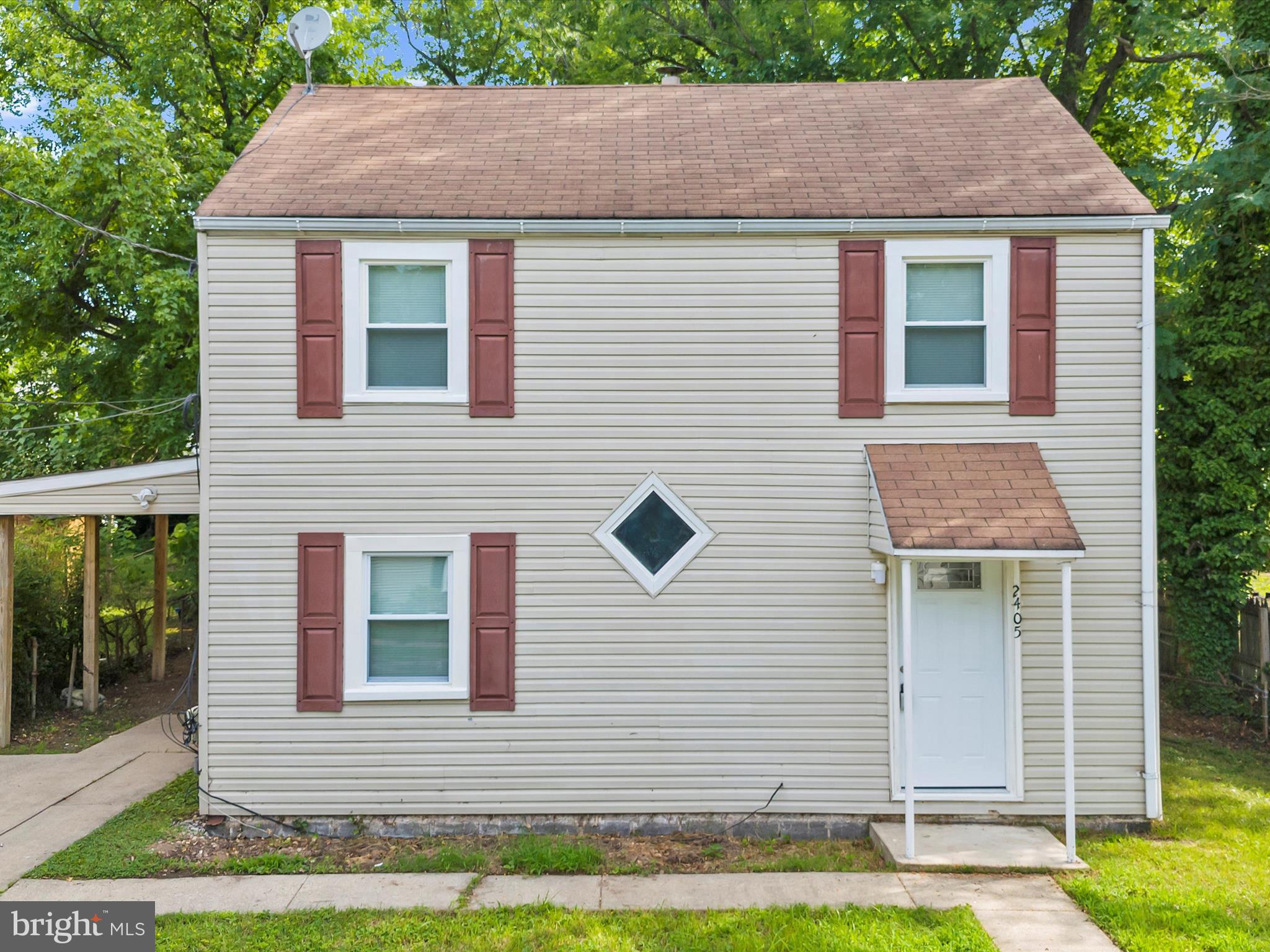 You don’t want to miss out on this beautifully renovated 4-bedroom, 2.5-bathroom Colonial featuring a rare 2-story rear addition, offering over 1,900 square feet of finished living space. This move-in ready home has also been freshly painted and has so much more to offer. Step into the 19x11 living room featuring custom trim, crown molding, and chair rail, details that continue throughout both levels. The main floor flows with durable and stylish LVP flooring, with tile in the kitchen for easy maintenance. Enjoy cooking in the fully equipped kitchen complete with granite countertops, wood cabinetry, stainless steel appliances, and recessed lighting. Just off the kitchen, the formal dining room is a great setting for family dinners. A spacious fourth bedroom on the main level offers flexibility for guests or a home office. Upstairs has all new carpeting. The primary suite features a massive walk-in closet, a private full bath, and a bonus sitting room or nursery. Two additional bedrooms with one having a walk-in closet. A second full bathroom, and a convenient laundry room complete the upper level. Freshly painted. Outside, relax or entertain on the rear wood deck overlooking the flat, backyard with shed for added storage. Private driveway with 1 car port. This is a rare opportunity to own a spacious, move-in ready home with quick access to shopping, commuter routes and 1 block away from Kentland Park. Schedule your private tour today!