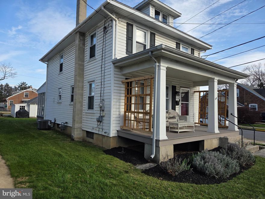 Welcome to 609 N East St in Carlisle—a well maintained and updated home in Carlisle Boro.  This charming property offers generously sized living and dining rooms, nicely update kitchen with thoughtful storage and an area for a coffee bar.  Enjoy the traditional charm with beautiful wood trim alongside modern updates, including an updated bathroom, replacement windows, improved electrical, central air, and a low-maintenance exterior. Upstairs features comfortable bedrooms, including a large primary bedroom with large closet, plus a full walk-up attic accessed from the second bedroom—perfect for extra storage or future expansion possibilities. The basement with both interior and exterior access provide additional space for storage.  There are many ways to enjoy the outdoors with a screened-in back porch, a spacious back yard and raised garden beds! Situated on a corner lot, the property includes a detached 1-car garage with workshop space, and a 1-car carport.  Everything has been done for you.  Move in and enjoy all this home has to offer plus the convenient access to Carlisle's outstanding dining, shops and events.  Schedule your showing today.