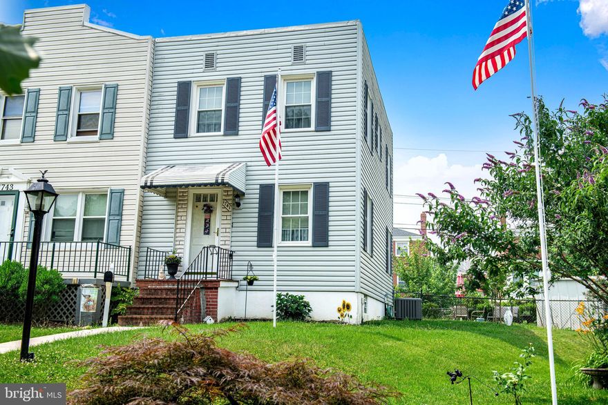 Welcome Home to great Baltimore Charm! This end of group home has everything you need and is move in ready!  Through the front door you will find updated engineered flooring, with original hardwoods underneath, that span the entire living and dining area.  A traditional floorplan offers plenty of main level living space. The spacious Dining Room can accommodate a large gathering with chair rail moldings and a ceiling fan.  The kitchen offers gas cooking, ample cabinet space and a pantry closet. The rear door takes you out a covered deck and large fully fenced rear yard with storage shed. Upstairs you will find original hardwoods throughout featuring 3 spacious bedrooms, bedroom 3 currently being used as an office) and a full bathroom with tiled tub/shower combo. Finished basement with laminate flooring offers additional flexible space.  New HVAC in 2022.  The end of group offers 7 additional side windows offering plenty of natural light on all 3 floors. The original brick sits behind  a siding/insulation layer if that is your preference.