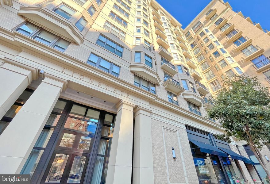 Warm natural light filled unit! Elegant and sophisticated living in a full-service building. Enter this PENTHOUSE, 2BR/2FB condo and you will be welcomed by the natural light through the windows. The quality finishes throughout the unit are impressive, from a gourmet eat-in kitchen, Viking stainless steel appliances, fine wood cabinetry, granite countertops and hardwood flooring. The open-concept floor plan is perfect for entertaining and dining, with access to the balcony from the living room. The spacious master bedroom comes with a walk-in-closet and master bath with a double sink granite countertop, a roomy standing shower, and natural stone flooring. This condo also has two indoor parking spaces plus a storage unit. Amenities include 24-hr concierge, gym, library, club room, and rooftop terrace. Pets allowed with size restrictions. The location of Lionsgate cannot be beat. Walking distance to the metro, grocery stores, restaurants, shopping, movies, and more of downtown Bethesda.