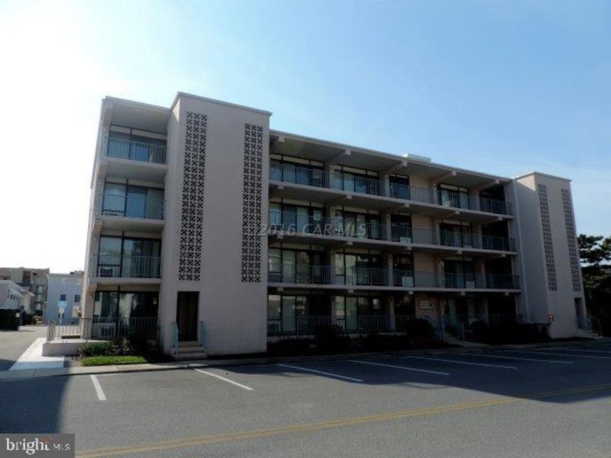 2nd Floor East End Unit with Ocean View, in Sought After Beach House. Masonry Condo with Elevator. This One Bedroom, One Bath Condo is Perfect For A Beach Getaway. Convenient Ocean Block Property Only 1/2 Of Block To The Beach. Fully Furnished, Off Street Parking Behind Building. Outside Shower and Storage. Subject to approval of orphans court.