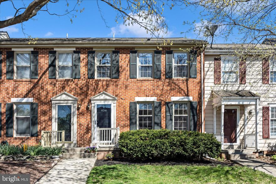 Beautifully maintained brick-front townhome offering a perfect blend of comfort and convenience. Featuring spacious living areas, a bright and inviting layout, and a private fenced backyard with a deck ideal for relaxing or entertaining, this home is move-in ready and full of charm.  Several updates include luxury flooring on first level and more!  Three finished levels, walkout, 4th bedroom in lower level.   Community pool, tennis and pickle ball courts, playground, walking paths and more.  Located in a desirable community close to shopping, dining, and major commuter routes, this is an incredible opportunity you won’t want to miss.