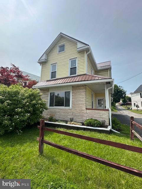 This home has been exceptionally upgraded for the meticulous buyer. Almost everything you can see in this home is brand new from the flooring to the appliances to the utilities. Everywhere you look you see new modern materials that will make it easy to enjoy your new home. The spacious kitchen has all new appliances and materials and is roomy enough for the family to get in there and enjoy cooking. The dining room(flex room) has plenty of room for holidays to have the whole family and friends over for a wonderful gathering. Plenty of room in the living room to get yourself a big screen TV and kick back and watch some flicks or the BIG game. There is a 1/2 bath downstairs and unlike most homes the laundry room is on the main floor so no trouncing down to the basement here. There are 3 very roomy bedrooms upstairs with enlarged closets for extra room for your clothes. Everything in the upstairs bathroom is new. Shower/bath combo and a very nice in cabinet sink. This home has a brand new heat pump, no unsightly mini splits. New metal roof, new gutters and the windows have been replaced by the previous owner. This is a move in ready home, bring your belongings and make memories in your new home.