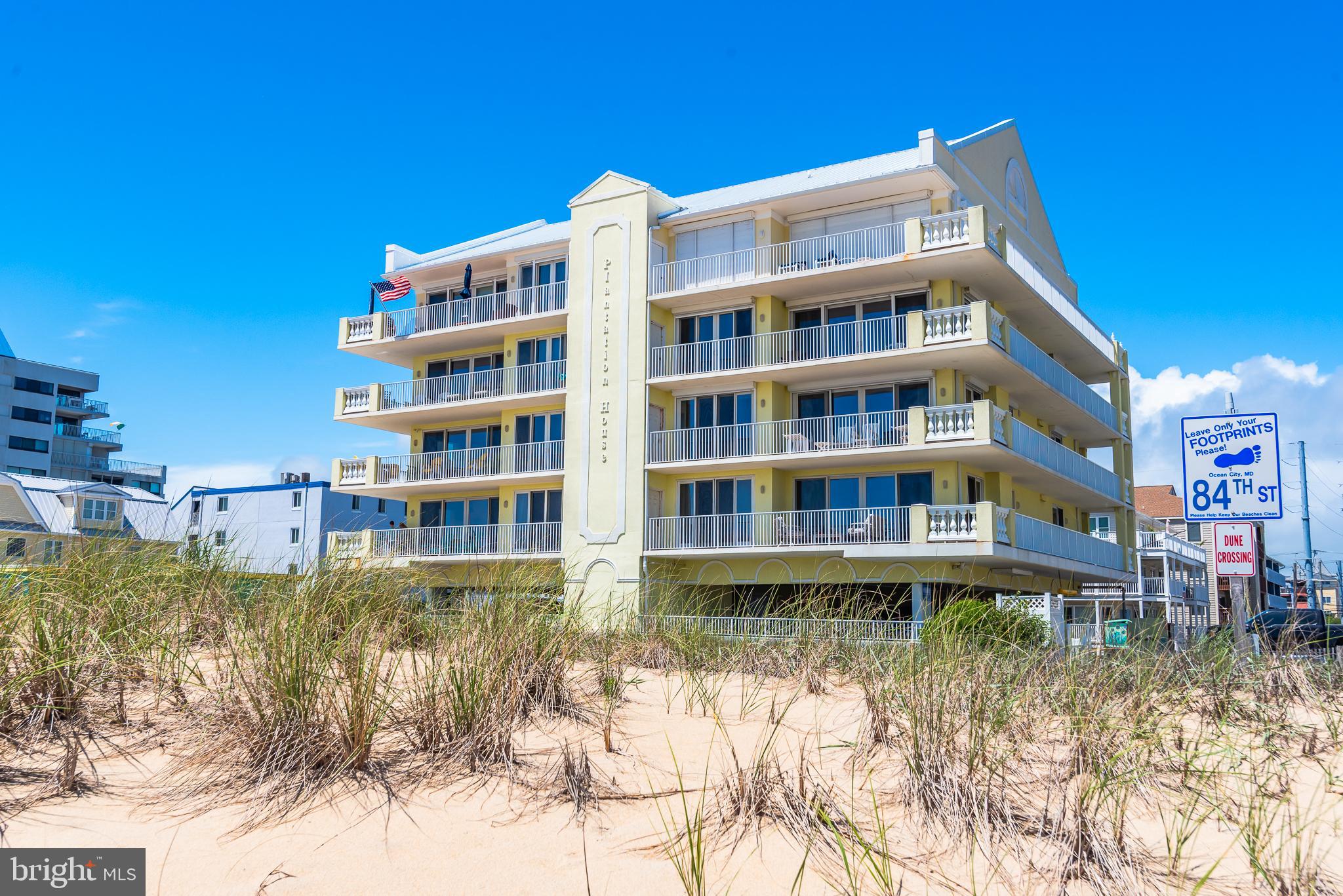 Come discover the beauty of coastal living at its finest! Simply Breathtaking
This amazing Direct Ocean Front property allows you to escape into the very best of Coastal Living. Indulge yourself with the relaxing tone of the Ocean, feel the warmth of sun and the cool breeze of that sweet salty air... While you spend timeless moments making memories in the sand. Place yourself in this desirable building and location and start living the good life you deserve! This Immaculate luxury Beach House includes a spacious open floor plan with Three Bedrooms and Three Full Bathrooms and is 1823 sq ft. Designer High-End enhancements throughout. Featuring a direct ocean front extended wrap around balcony with multiple access points, boasting phenomenal Direct Ocean Front views! Experience the endless Ocean Views from the Living Area, Kitchen, Primary Bedroom, even in the second bedroom too! So, relax and enjoy the natural beauty of the Ocean while entertaining guests on the balcony, or enjoy the mesmerizing views indoors too! Primary bedroom not only has a spectacular Ocean Front View, but the primary bathroom is enhanced with a relaxing jetted tub, walk in shower, double vanity sink, and recessed lighting. Modern Kitchen is equipped with stainless steel appliances, extended granite counter tops, large island convenient as breakfast bar too, unique custom glass cabinet doors, and plenty of cabinet space, complimented with stylish glass tile back splash, and enhanced with recessed lighting. The interior is Enhanced with Plenty of natural light, bright and cheerful, so gaze out at the Ocean from the Over-sized sliding doors leading to the balcony! Nautical themed color palate sets the mood for those craved beach vibes and portraying elegance and style. The Living Area is enhanced with a fireplace, to snuggle up on chilly nights, while making the summer last even into the fall and winter months. Better yet, this one comes furnished! Designer curtains and drapes adds a fashionable touch of character. Attractive Designer bedspreads with matching curtains in two bedrooms, adding a touch of coordinating Vibrance. Coded lobby and elevator. Large Owners closet off the wrap around balcony and an additional Owners closet located in the unit. There is a private stairwell exit off the balcony. Full size washer and dryer.
Look no further, this sought-out mid-town location is just what you have been waiting for! Ocean City Amusement Parks, and attractions are close by. Shopping and dining are blocks away. So, enjoy all that Ocean City, MD has to offer. Coastal Adventure is calling you. Come and live the coastal dream, you deserve it! Make this your Beach Home and start making lifetime memories now.