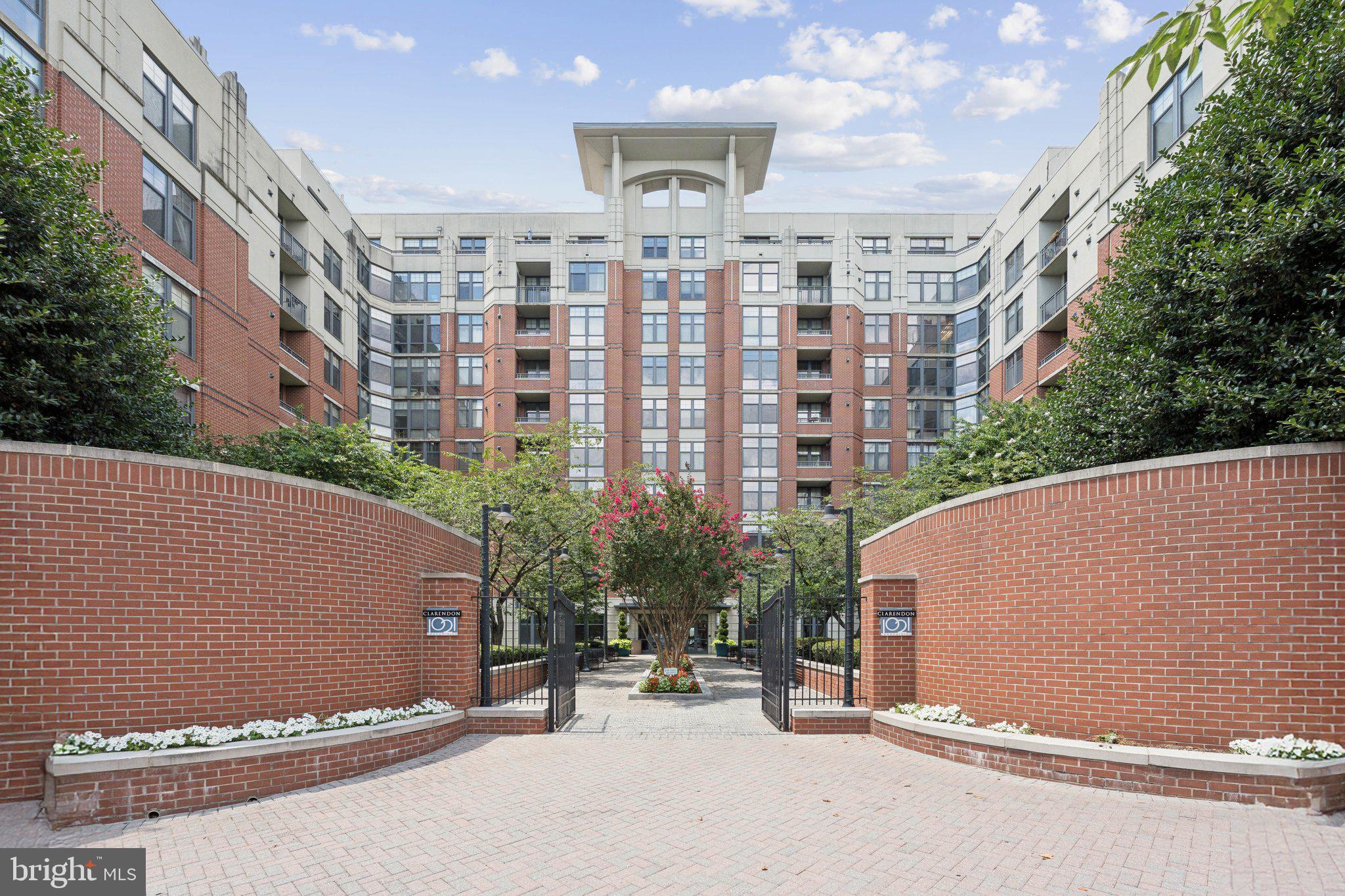Spacious and Sunny Courtyard Level Unit at Clarendon 1021! One Bedroom Unit Offers High Ceilings and is Flooded with Natural Light! This Move In Ready Home Features Updated Kitchen, Beautiful -Cabinetry, Refrigerator, Dishwasher, Microwave ALL UPDATED! Freshly Painted. Brand New LVP Flooring Throughout. New Modern Lighting! ALMOST ALL the Fixtures and Appliances Have Been Updated! Sun Filled Living Room Walks Out to Your Own PRIVATE PATIO!
Large Bedroom with Generous Custom Walk In Closet. Built in desk creates a fantastic work from home setup! In Unit Washer Dryer - Updated!
Not to be Missed! Courtyard Level Units Have the Added Versatility to Enter and Exit Through the Private, Gated and Secured Fountain Courtyard - Great for Pet Owners!
MAJOR UTILITIES ALSO RECENTLY UPDATED: Water Heater (2019), HVAC (2021). Highly Sought After, Clarendon 1021 Offers Recently Renovated Rooftop & Pool, Gym, 24 Hour Front Desk & Concierge, Onsite Management and More. Right Outside Your Door, You Will Find ALL the Conveniences of the Clarendon Neighborhood! Metro, Trader Joes, Whole Foods, Restaurants, Coffee Shops, Shopping, Boutique Fitness Studios and More!