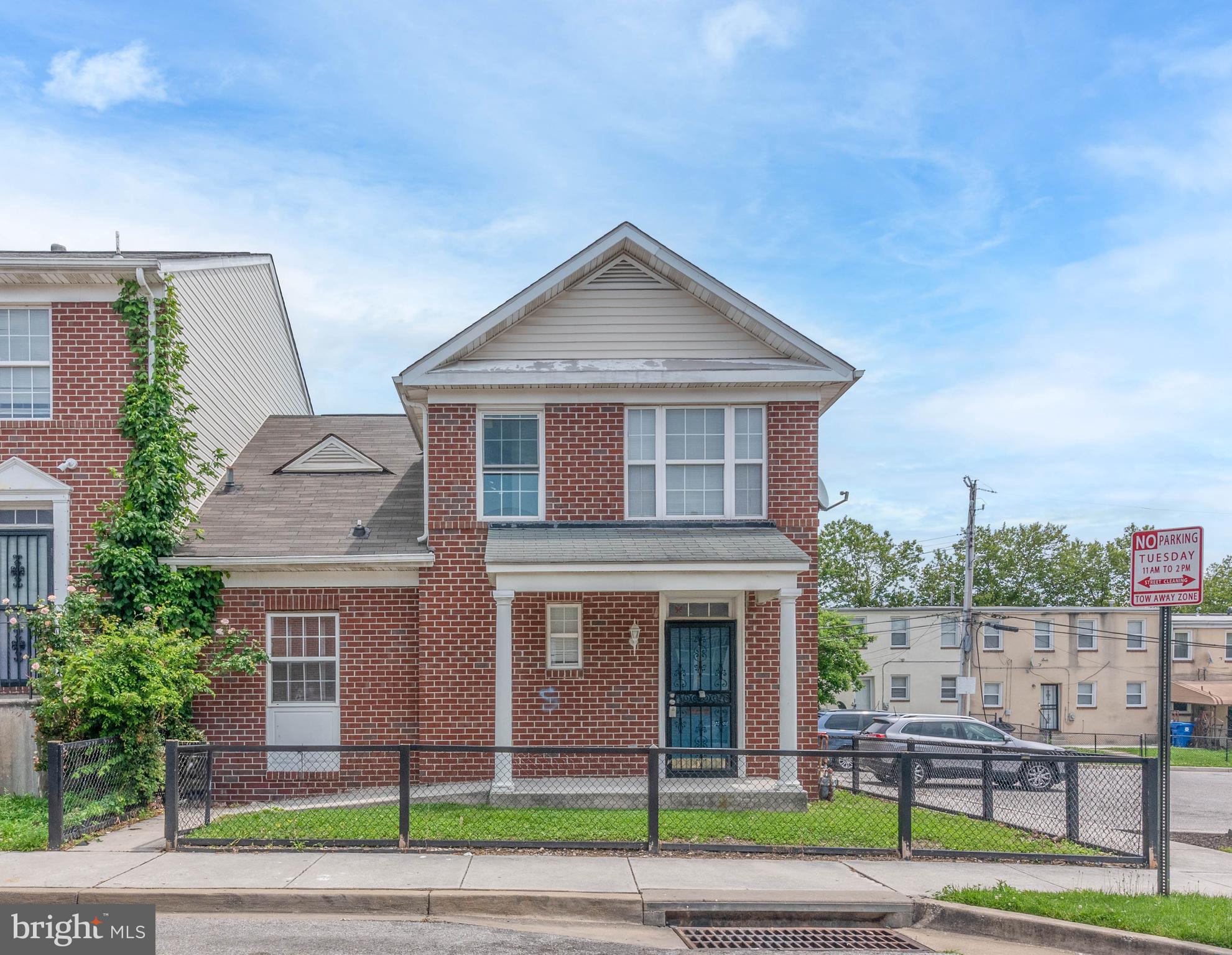 List price to be opening bid at online only auction. Online auction to be conducted on Auctioneers website. Bidding begins Wednesday, June 25th & ends Monday, June 30, 2025 at 11:30AM. Property Overview
This end-of-row town-home offers a spacious and functional layout in the Sandtown-Winchester neighborhood of Baltimore City. The property is lead-free and features both front and rear outdoor spaces plus off street parking. There is a $22+/- monthly HOA fee. Interior Layout: Main Level: Living Room: Wood type flooring. Dining Room: Wood type flooring. Kitchen: Tiled flooring. Bedroom 1: Carpeted. Full Bathroom 1: Tiled, with laundry facilities conveniently located in the closet. Upper Level:Bedroom 2: Carpeted. Bedroom 3: Carpeted. Full Bathroom 2: Tiled flooring. Lower Level: Unfinished Basement: Generously sized and includes forced hot air heating, a gas water heater, sump pump, and a 200-amp electric panel. Key Features: Outdoor Space: Fenced front and backyard, Entrance: Covered front porch, Parking: Side parking lot (to be confirmed). Utilities: Includes gas meter, electric meter, and central A/C fan. Location: Ideally situated offering diverse dining, shopping, schools, and recreational options, with easy access to major transportation routes.
