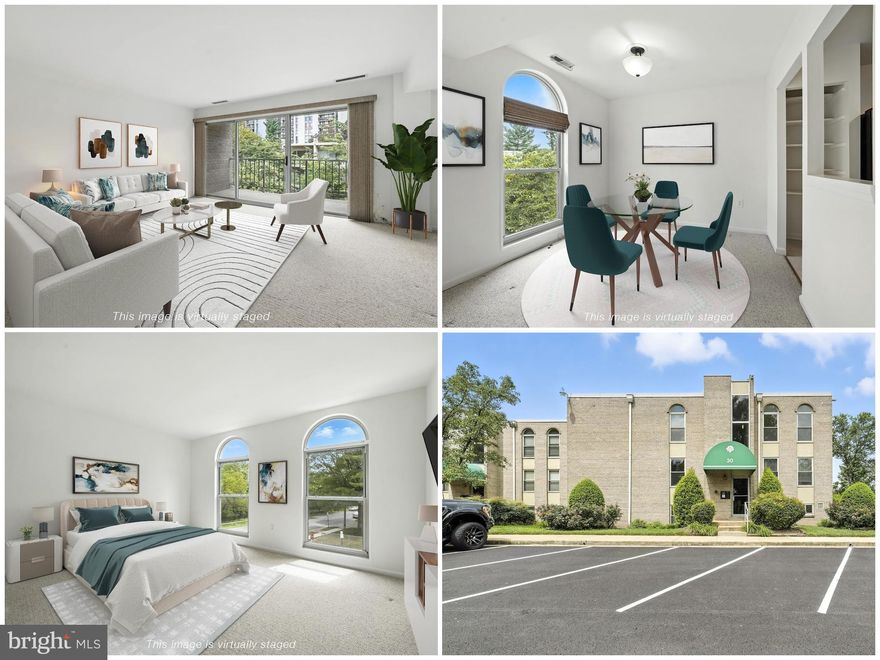 SPECIAL COMMUNITY LENDING INCENTIVES for qualified buyers! Welcome to this top-floor end unit 1-bedroom, 1-bathroom condo overlooking a landscaped courtyard, in one of Alexandria’s most convenient locations.  The living area features a built-in bookcase and sliding glass doors leading to a private balcony.  The kitchen is functional, with stainless steel appliances, a gas range, and ceramic tile flooring.  Enjoy the comfort and convenience of a layout that flows easily from room to room—perfect for relaxing or working from home. This low-maintenance home is located less than 0.5 miles from Holmes Run Trail, All Veterans Park, and the Charles E. Beatley Jr. Central Library, providing easy access to outdoor recreation and community amenities.  Grocery shopping is convenient, with Aldi and Harris Teeter under a mile away, and commuters will love the quick access to I-395, plus proximity to Van Dorn Metro Station (2.5 miles) and King Street Metro Station (4 miles).  Looking to the future?  You’re less than 2 miles from the former Landmark Mall, currently being redeveloped into a vibrant mixed-use community anchored by the new Inova Alexandria Hospital, expected to open in 2028. (Note: All development timelines and plans are subject to change and should be independently verified.)  Condo fee includes all utilities (except cable), trash, and recycling.  One parking sticker and one visitor pass.  Dishwasher and Gas Range – 2023, Disposal – 2024, Interior Paint – 2025.  This condo offers more than just a home—it’s a lifestyle of comfort and exceptional accessibility.  Don’t miss your chance to make it yours, schedule your tour today!