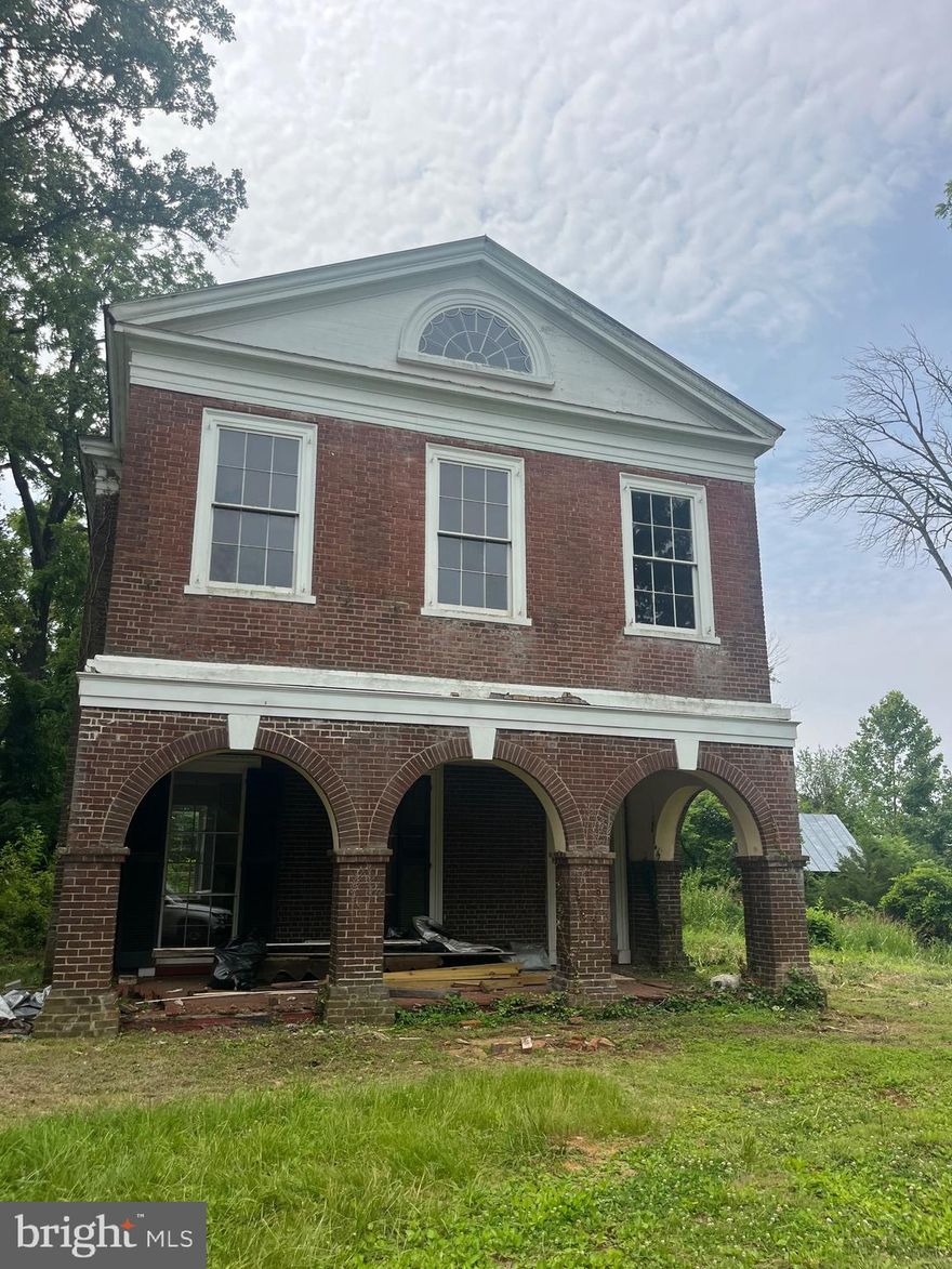 Opportunity of a life time to restore a home on the National Historic Registry.  All brick manor home waiting for your love. This property can qualify for Historic Rehabilitation Tax Credits see documents. Lots of architectural information, bricks have been saved and stacked on property to rebuild west wing.  Fabulous views overlooking the Town of Orange, public utilities available.  Lots of data ask agent for documentation.