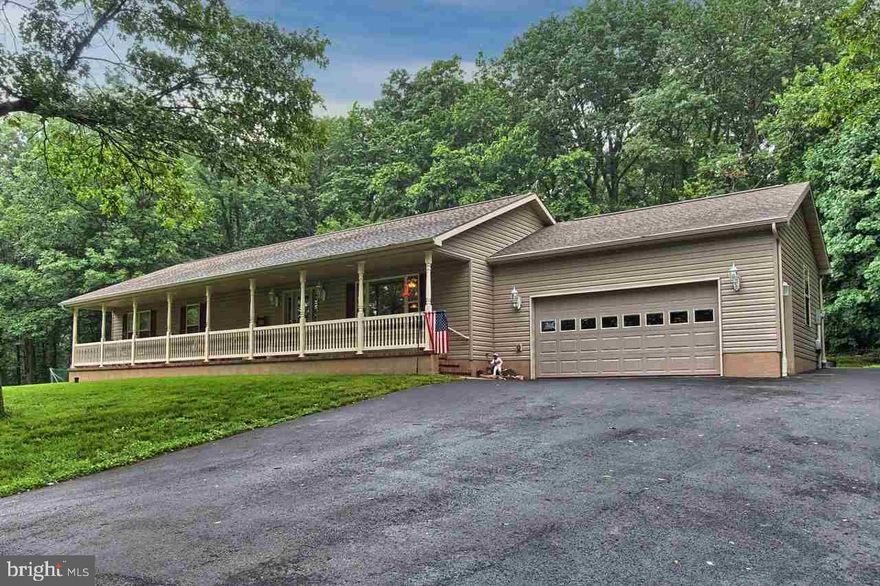 Open floor plan with pride of ownership throughout. 4BR/3BA ranch situated in a park like setting. Light & bright w/neutral tones, hardwood floors, master ste.  Possible inlaw qtrs in finished LL that includes BR, Full Bath, LR + additional rm. 2 car garage + detached 2 car garage w/workshop. Privacy abounds!