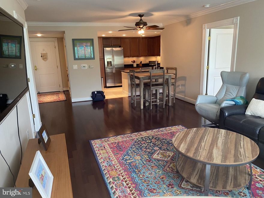 Beautiful 2 BR/2Bath condo in the most desired condo residence in Annapolis. Park Place is located just blocks from downtown City Dock via West Street to restaurants, entertainment venues and shopping. 
A great Annapolitan lifestyle location. Hardwood flooring, Stainless appliances, ceiling fans, newer Fridge and Washer/Dryer, Granite counters, Plantation Shutters on sliding glass doors with great eastern view overlooking the pool and hot tub area. Many amenities: 24/7 live concierge/security person in the lobby. Monitored closed-circuit TV monitors at all entrances and elevators. Assigned underground parking, Fitness Center, Large Party Room available free for private gatherings, library, TV/Media Lounge, Gourmet outdoor grilling kitchens, Hot Tub,  Dog Park and more.