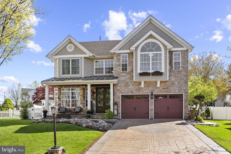 Your dream home awaits at 9 Lion Ct in Limerick Township, located in the highly desirable Hamlet in Waterford Greene within the sought-after Spring-Ford Area School District! This stunning 4-bedroom, 2.5 bath home showcases pride of ownership at the highest level—truly turnkey and a complete showstopper! Just unpack your bags and let the next chapter of your story start here! The backyard is a private oasis featuring a 5-year young heated gunite inground pool with a beautiful blue quartz finish, along with a charming wood-burning stone fireplace perfect for year-round enjoyment. Inside, you'll fall in love with the stunning updated kitchen boasting quartz countertops, stainless steel appliances, a gas stove with a dropped exhaust fan, an oversized farmhouse stainless steel sink, and custom cabinetry. A stunning, large dining area provides the perfect space for hosting gatherings and making memories with family and friends. Gorgeous finishes throughout include plantation shutters, a custom double-pane glass French entry door, crown molding, and wainscoting. The family room is a true statement space with dramatic 20-foot ceilings, a coffered ceiling detail, and a breathtaking floor-to-ceiling stone accent over the gas fireplace. Upstairs, the primary suite offers his and her walk-in closets, a luxurious master bathroom with double sinks, a standalone soaking tub, and a beautifully updated hall bath. The fully finished basement is perfect for entertaining with a second gas fireplace, bar, and home theater ambiance. Additional highlights include a spacious 2-car garage and ample storage throughout. Schedule your private showing today or come to the Open House this Saturday, April 26th from 2pm to 4pm!