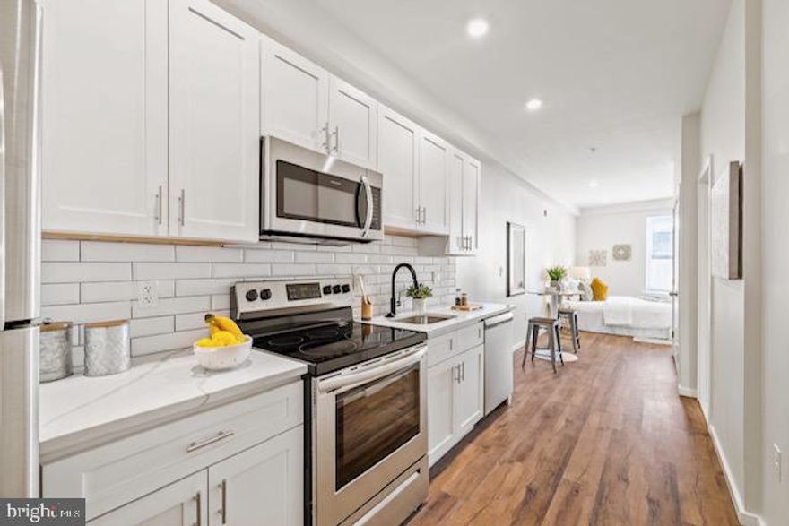 This beautiful studio apartment on Germantown Ave is available now. There are hardwood floors throughout, central heat and air and ample closet space. The kitchen includes an electric oven, microwave, dishwasher and refrigerator. There's also a stacked washer/dryer in the unit for extra convenience. First, last and security to move in. Close to public transportation, Germantown Ave is a major thoroughfare giving you quick access to many stores and is a short drive to Chestnut Hill and Mt Airy and not far from Lincoln Drive. Applications accepted through RentSpree.