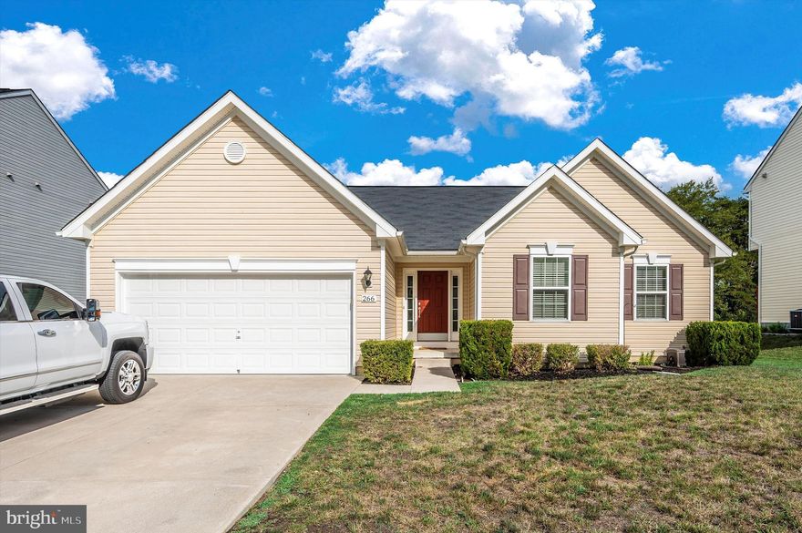 Welcome home to 266 Brandenburg Drive. This is a first time homebuyer's dream. Very well maintained single family home for the price of a townhome!  The main level features 3 bedrooms and 2 full baths, while the spacious finished lower level offers so much opportunity. The  finished lower level offers a large rec room - Perfect for a home theatre, an additional room that could be office space or a private oasis, and a  full bath.  This space is only limited by your imagination. Located in the Riverside Village community, this home is conveniently located to shopping and commuter routes.