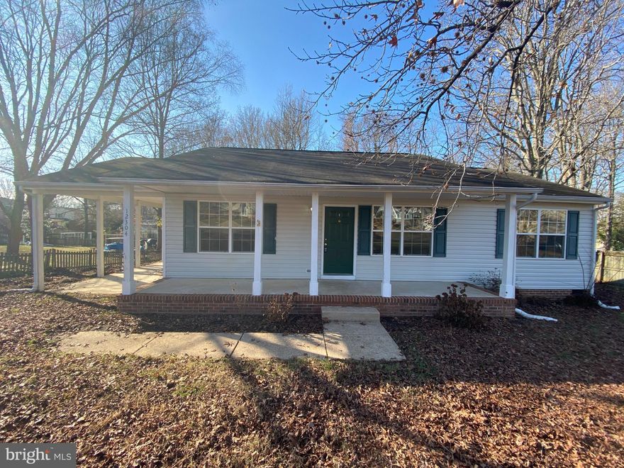 Adorable rambler in Willow Oaks with a roomy front porch, covered carport, large back deck, and yard. This home features a combination kitchen and dining room, luxury vinyl plank flooring throughout, three large bedrooms, and two full bathrooms. Laundry hookups in the home. Great location! Near major commuter routes, VRE, shopping, dining, parks, and historical sites. 

$125 Leasing Fee. One time due with Move in Funds.
Resident Benefits Package $25/month
Pets are considered on a case-by-case basis.