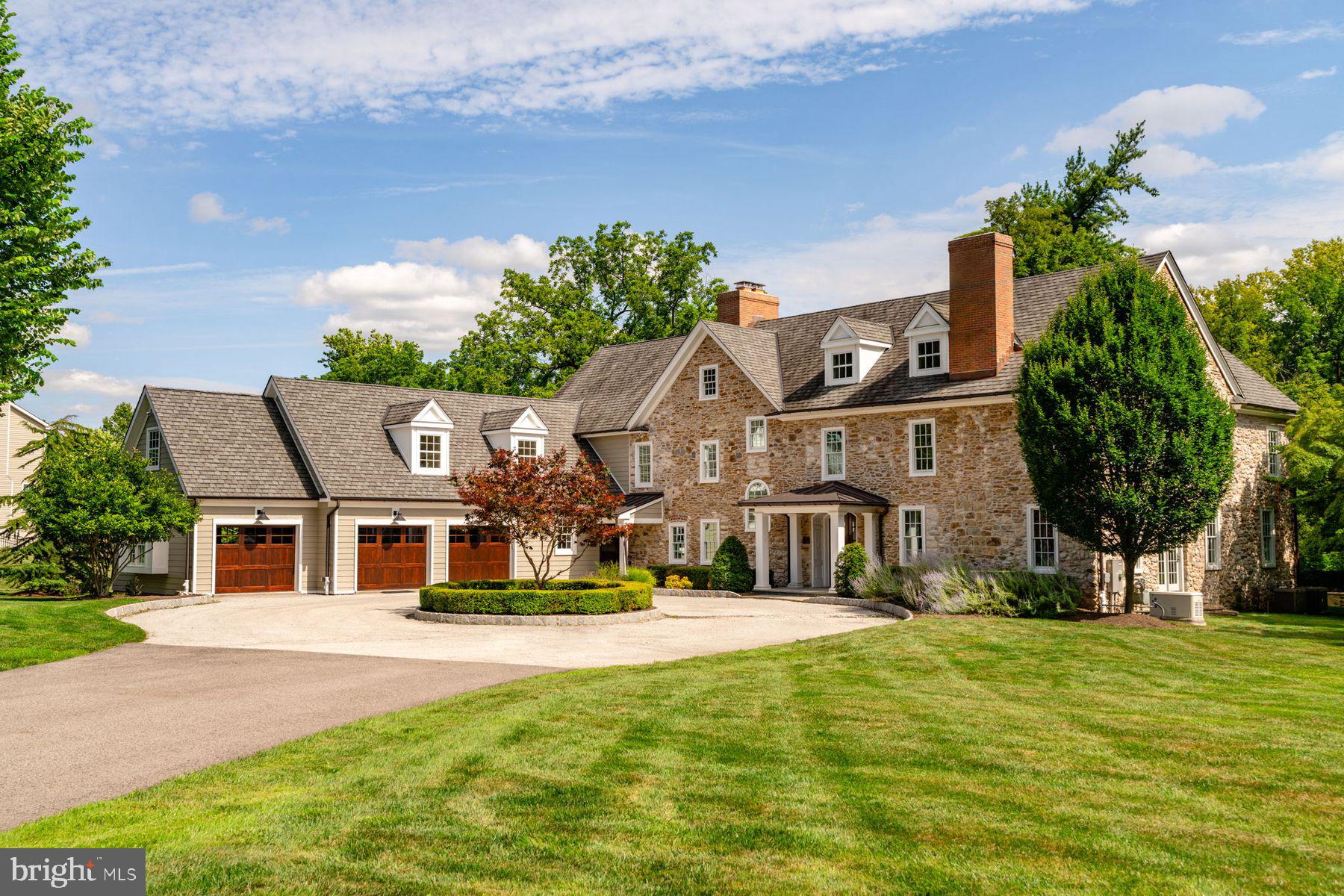 Coming Soon! Proudly presenting 1901 Pennsylvania Avenue, an extraordinary and rare opportunity to own one of the region’s most storied and masterfully restored historic estates. This landmark residence served as General George Washington’s headquarters during the 1777 Whitemarsh encampment, a pivotal moment in the Revolutionary War. Beautifully sited on almost three acres of manicured grounds in the heart of Fort Washington, the Emlen House is a stately fieldstone manor originally built in 1717 by the prominent Quaker Emlen family for their “country seat,” better known today as their summer home. Steeped in three centuries of legacy, the home spans almost 8,000 square feet across three levels with 6 bedrooms, 5 full baths, and 2 half baths. The structure’s exterior was built with Camp Hill stone and the limestone for which the area was made famous. The property backs up to 35 acres of permanently preserved open space known as the "Piszek Preserve" consisting of woodlands and a lovely stream. The three story house has recently undergone a meticulous renovation by Cherokee Construction under the guidance of Asher Slaunwhite Architects.