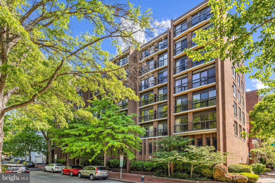Bright and beautifully-updated 2-bedroom condo sits on the third floor with a coveted western exposure and garage parking. Enjoy glowing afternoon light and tranquil views of trees and park land from juliette balconies in both the living and bedrooms.

Located just two blocks from Georgetown and three blocks from Foggy Bottom-GWU Metro, it’s perfectly positioned for city living with a peaceful feel.

Designer touches abound in the fully renovated kitchen with Miraggio gold quartz countertops and new cabinetry. Additional updates include new flooring, dimmable recessed lighting, ceiling fans and modern fixtures throughout. This pet-friendly building includes a community roof deck and extra storage. A rare opportunity in an unbeatable location - urban convenience meets comfort and style.