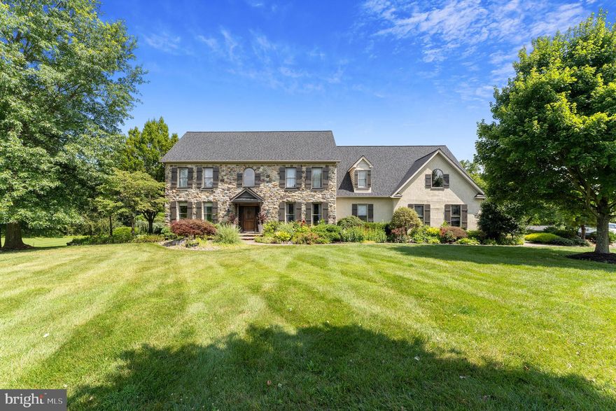 SELLER IS OFFERING AN ADDITIONAL PRICE REDUCTION OF $40,000 WITH A CLOSING BEFORE NOVEMBER 1! Pristine estate on more than seven and a half private acres in the heart of Upper Makefield Township in Bucks County. A gently winding driveway leads to this stunning four bedroom, four and a half bath estate, set well back from the road on a quiet cul-de-sac, with mature landscaping, outdoor decks and a beautifully-sited in-ground pool and waterfall. The hallmark of this home is its design, blending a modern palette with a nod to the rustic charm of historic Bucks County homes. From the fully finished basement with its guest suite, family area, wrap-around bar, sauna and gym area, to the gourmet kitchen with its fine professional-grade appliances, to the beautifully appointed bedrooms upstairs, careful attention to detail is noted at every turn. The principal suite features two walk-in closets with built-in shelving, a spacious sitting area for morning coffee or late-night reading, and a drop-dead gorgeous bath with vaulted ceilings and a Roman-styled walk-in shower. Numerous features and upgrades include: Wood-burning fireplace, vaulted ceilings, exposed beams, tray ceilings, granite kitchen countertops, new 64’ refrigerator, newer hardwood floors throughout, newer LG Washer and Dryer, newer roof, and a six-foot Swarovski Crystal chandelier to greet you at the front door. Council Rock School District. Near Tyler State Park, the Village of Newtown, and just 5 minutes to I-95, with a half hour commute to Princeton or Philadelphia, or 75 minutes to NYC. Dine and shop in nearby New Hope, Peddler's Village, Doylestown and Newtown Borough.