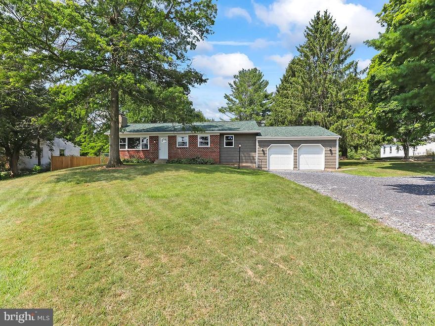 (Video tour link above)... Welcome to this fully remodeled country home located in picturesque Haycock Township just a minute from Lake Towhee and only 10 minutes to Lake Nockamixon. Don't forget to view the Virtual tour link above. This beautifully completed Ranch is move-in ready and waiting for you. The newly designed  open floor plan in the main living are is great for entertaining. & provides plenty of natural light.  New flooring throughout the whole home..  New Kitchen offers everything you need from soft close cabinets & drawers to New Whirlpool appliances;  Dishwasher,  5 burner Air Fry Oven, Microwave, Refrigerator & Granite counter top completes this beautiful Kitchen. Exit to the rear yard thru the new Pella sliding door with .67 acres for your enjoyment. The Living Room offers a brick Fireplace with separate recessed lighting. All the replaced windows and doors are maintaince free & Energy star rated.  New 6 panel interior doors thru-out . Three nice size Bedroom with ceiling fans/lights on separate switches.  Hall bath and Master Bath are beautifully tiled and tastefully done.  Master bath shower offers a built-in tiled shower seat. Lots of dimmable recessed lighting on the main floor and most offer built-in mood/night lighting. New 200 amp electrical panel. Large oversize Garage, 29x24, with new Genie battery backup smart garage door openers and new insulated Garage doors with rear exit door to yard.  The fully finished, heated & air conditioned lower level with recessed lighting offers approximately additional 945+ square feet giving the home approximately  2400+ square feet of living space. Lower level Bilco doors to the rear yard for ease of bring furniture down. The Laundry room offers plenty of room for additional storage. New high efficiency Carrier Heater & Air conditioner installed this year to keep the home at your preferred temperature.  The house roof has all new plywood sheathing and Owens Corning lifetime shingles w/Ice Shield. New well installed last year with new pump and offers Ultraviolet light purifier system.  Newer AO Smith 50 gallon Hot Water Heater.  New PVC & PEX plumbing. Septic system is staked for in rear yard for Buyer's information. .67 acre lot providing plenty of room for gatherings but not too much to maintain. Driveway offers plenty of parking with turn around for ease of exit. Don't miss this one and schedule your showing.