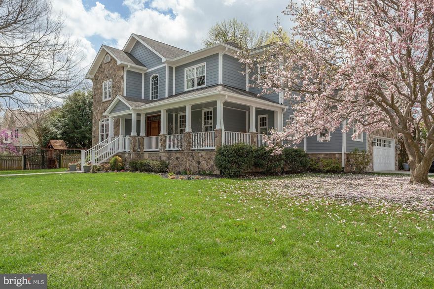 This charming Craftsman boasts approximately 6000SF of living with front porch * High ceilings & spacious light filled rooms * Built-ins through out * Gourmet kitchen with adjoining family room * Large French doors open to deck & lovely landscaped fenced yard with huge deck & flagstone patio * Six bedrooms, 5 full baths * Main level bedroom suite & lower level au-pair suite * Minutes to WFC Metro