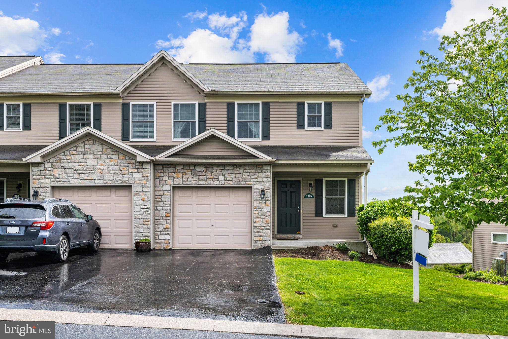 Great end unit townhome with plenty of upgrades throughout including crown molding, vaulted ceilings, ceramic floors, granite countertops, and finished walk-out basement with a bathroom. This home offers an open feel layout with a spacious kitchen offering center island, granite countertops, stainless steel appliances, and pantry. Kitchen overlooks family room with crown molding and plenty of natural light. Large primary  bedroom with vaulted ceiling, walk-in closet, and full bathroom. Additional bedrooms also have vaulted ceilings and ceiling fans. Full finished walk-out basement great for entertaining. Basement also offers a half bath and plenty or storage space. New gas water heater and HVAC make for an efficient home. 1 car garage. Deck with excellent view. Great value for all this home has to offer. Excellent location with easy assess to major highways, Hershey, etc.