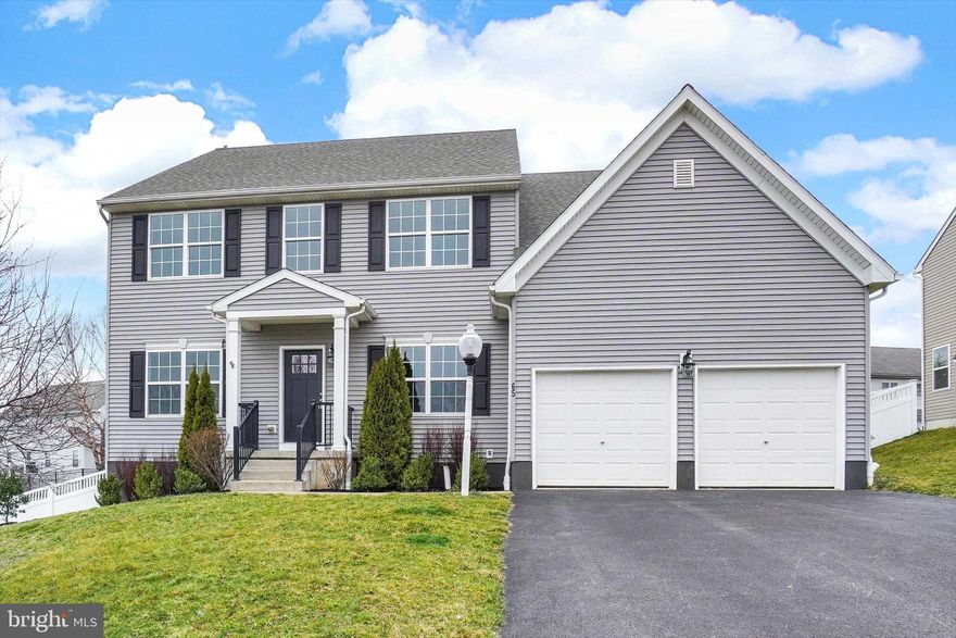 Built in 2016 and newly remodeled, this beautiful home in Whisper Run has plenty of room for the whole family! 3200 above-grade finished square footage, the first level has an office, formal dining room, and large living room with a stone fireplace. The eat-in kitchen has an island to seat 6 people, and walks out to the fully fenced-in back yard. The 2nd floor has generous sized bedrooms, all with walk-in closets- the primary bedroom has two walk-in closets, and a modern primary bathroom. The unfinished lower level is roughed-in and ready for you to create extra living space. 2 2-car garage, with extra length added on for a workshop, or extra storage space. Call today for a showing!