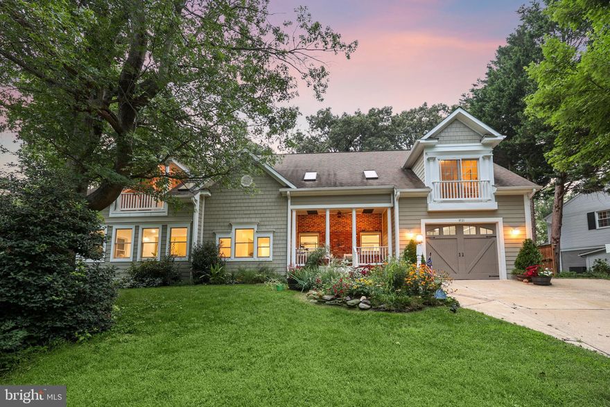 Welcome to Stratford Landing.  Perched on a hill and overlooking the neighborhood 8721 Waterford is simply delightful from the front porch to the spacious three level interior to the fully fenced back yard. 8721 Waterford is a five bedroom three full and one-half bath home with a new eat in kitchen.  One Bedroom is on the main level.  Upstairs is the owner’s suite with den or office and fireplace, it is open to the entry atrium. A Juliet balcony from the primary bedroom area lets in the great outdoors and is a lovely place for a morning coffee or evening refreshment. There are multiple living spaces that are expansive and plenty of storage areas throughout the home.  New luxury flooring on the main level.  The basement is finished and has a large living area, an office and a room that was used for storage and a gym.  The utility room is large and has a washer and dryer, storage and utility sink.  There is a half bath on the lower level.  The wooded back yard has a patio and a storage shed.  There is a two car stacked garage accessible from the front driveway.