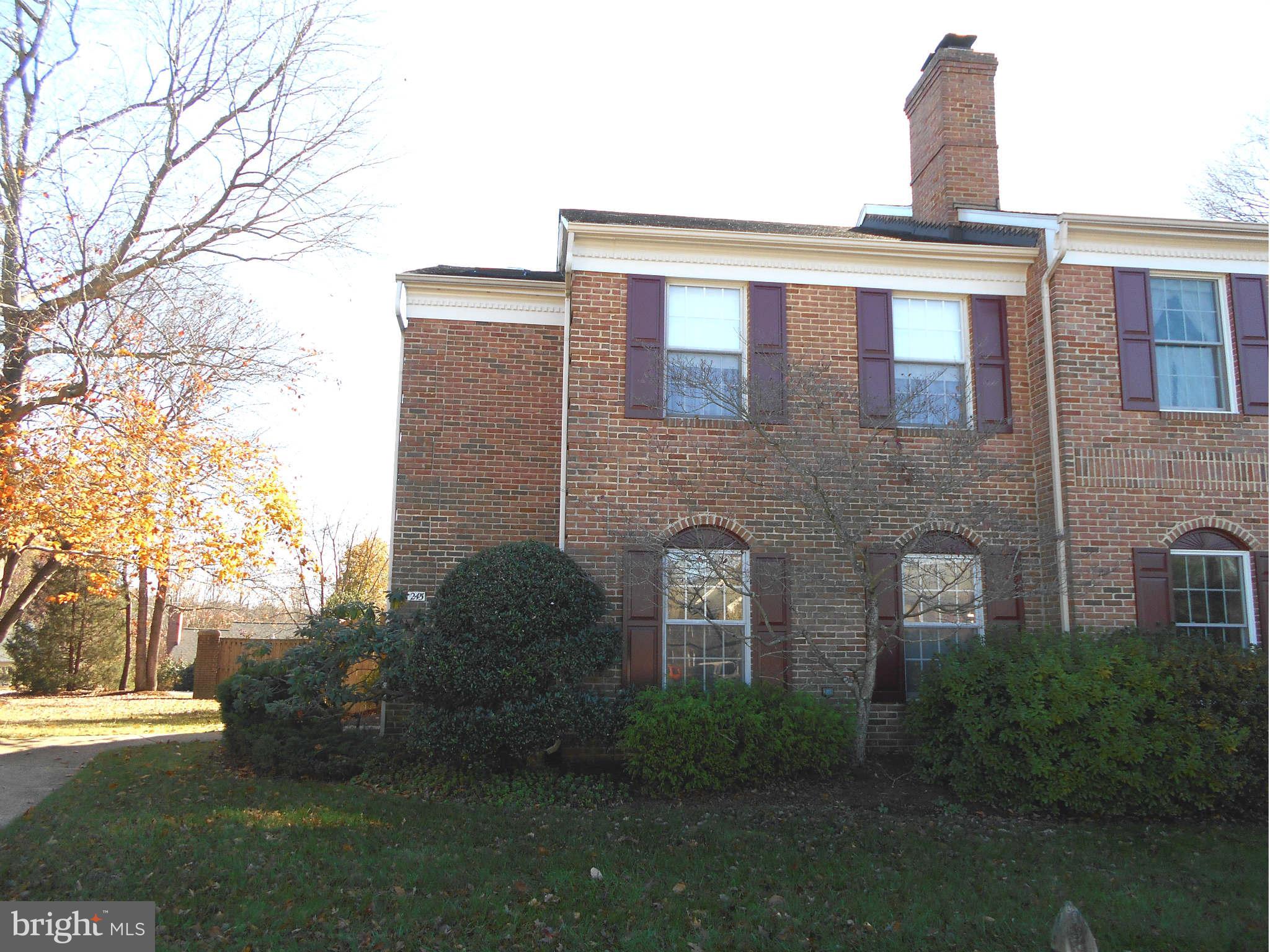 Delightful, meticulously maintained all-brick end unit townhome within La Plata town limits! Snuggle up next to the fireplace with a good book in the spacious living/fam rm. Combined kitchen/dining leading out to lrg fenced backyard w/beautiful flowering landscaping and storage shed. 2 oversized BRs upstairs, each w/own full bath. Extra storage closet in upstairs hallway, half bath on main level.