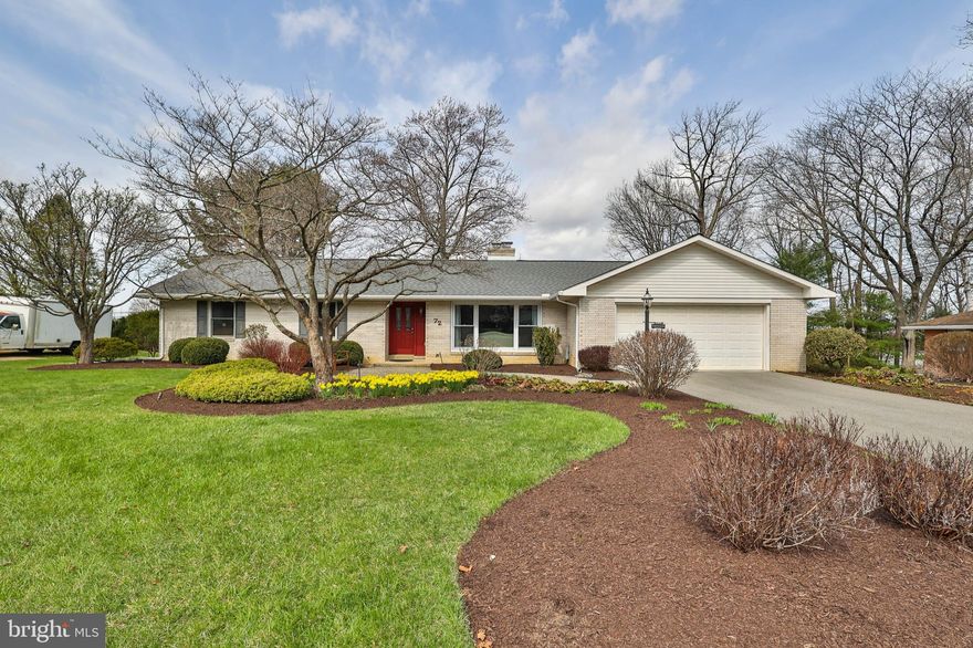 PLEASE SUBMIT HIGHEST AND BEST OFFERS BY TUESDAY APRIL 8TH AT NOON! Step into comfort in this spacious 3-bedroom, 2 ½-bath brick ranch home in desirable East Penn SD. Featuring gorgeous hardwood floors throughout, this property has over 2500 sqft of bright & sunny, flexible living space. Imagine soaking up the sunshine in the spacious, picturesque sunroom or hosting gatherings in the inviting family and dining room all with a beautiful view of the professionally landscaped back yard. The living room is sunlight and has a brick wood burning fireplace. The generously sized kitchen has tons of cabinets and plenty of counter space to create delicious meals. All 3 bedrooms have hard wood floors, larger windows and roomy closets. The Master has an ensuite bath and a walk-in closet. The huge laundry/mud room is a dream with its built-in ironing board, slop sink, cabinets and cedar closet. Half of the basement is finished, boasting a cozy family room complete with a charming brick wood burning fireplace and a versatile recreation room—perfect for relaxing or entertainment. The unfinished portion is great for hobbies or a workshop with plenty of storage. Outside, enjoy the professionally landscaped half-acre yard that’s ideal for gardening, hosting, or unwinding in a tranquil setting on the paver patio. This spacious home offers the perfect blend of style, space, and functionality.