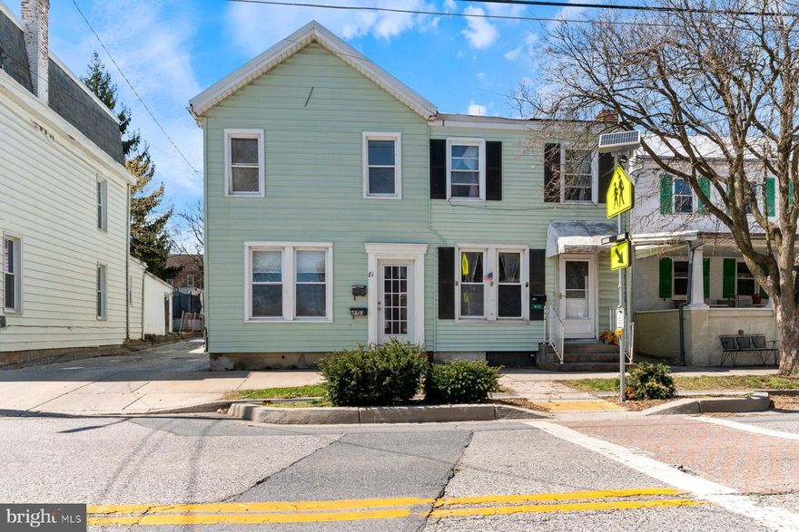 A great opportunity for rental income at this, end of row, dual unit home, with each unit featuring 2BR/1BA,  located on a quiet street in Downtown Westminster. Home's electric has been updated, featuring separate meters for both water and electric. Each floor's living space offers a spacious living room, an eat-in kitchen, two sizable bedrooms, a full bath, and laundry.  A dining table will fit perfectly in the kitchen which offers plenty of cabinet and counter space. The upstairs unit has recently been refreshed and is ready for a new family.  Convenient detached garage for two vehicles. This home is ideal for anyone interested in becoming a homeowner and landlord all under one roof.  Imagine all this and in close proximity to shopping, restaurants, and commuter routes, walkable to McDaniel College.