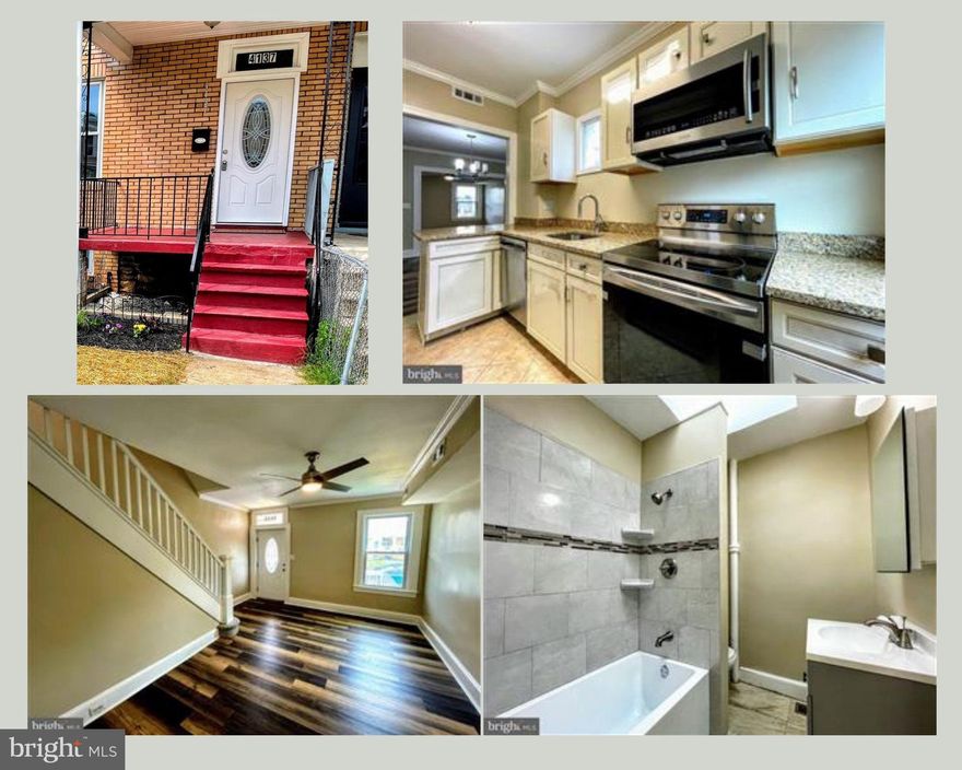 ***HUGE PRICE REDUCTION*** An absolute gem! Perfect for a first time homebuyer or for an investor looking for a turnkey rental. This newly rehabbed property features tons of upgrades. All NEW everything: kitchen w/ granite countertops and stainless steel appliances, bathrooms, roof, windows, floors, rear deck, sump pump, A/C, furnace, water heater, landscaping, and more! The entry level features an expansive living room, formal dining room, and updated kitchen. Perfect for entertaining company or a night at home with the family! The second floor is light-filled with three spacious bedrooms and one full bathroom. The basement features an additional bedroom (could be used as a home office or tv room), and an additional full bathroom.

Central to major bus routes, shopping, Lake Montebello, the Inner Harbor, Hopkins Hospital, Johns Hopkins University, Morgan State University, the Clifton Park Golf Course, and more!

A one year home warranty will be purchased on behalf of the buyer at closing.