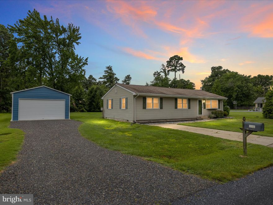 Come visit this beautifully maintained rancher tucked away in the sought-after Kent Island Estates community. This charming home sits on nearly half an acre of flat functional land. With plenty of room to relax and entertain, the property offers space for a garden, pool, patios, you name it! Just a few blocks away, enjoy easy access to community beaches, scenic parks, playgrounds, the South Island Trail, and the Romancoke Fishing Pier, putting the very best of the Kent Island lifestyle right at your fingertips. Car/Boating enthusiasts will appreciate the convenience of two driveways, and a newly built custom garage perfect for storing all your toys. Spend the day out on the bay after launching from nearby Matapeake Landing, then return home to grill your fresh catch and unwind in the backyard. As the sun sets, sit back, stargaze, and take in the calm—this is what Island Life is all about. Don’t miss this rare opportunity to own a slice of paradise. Schedule your private showing today!