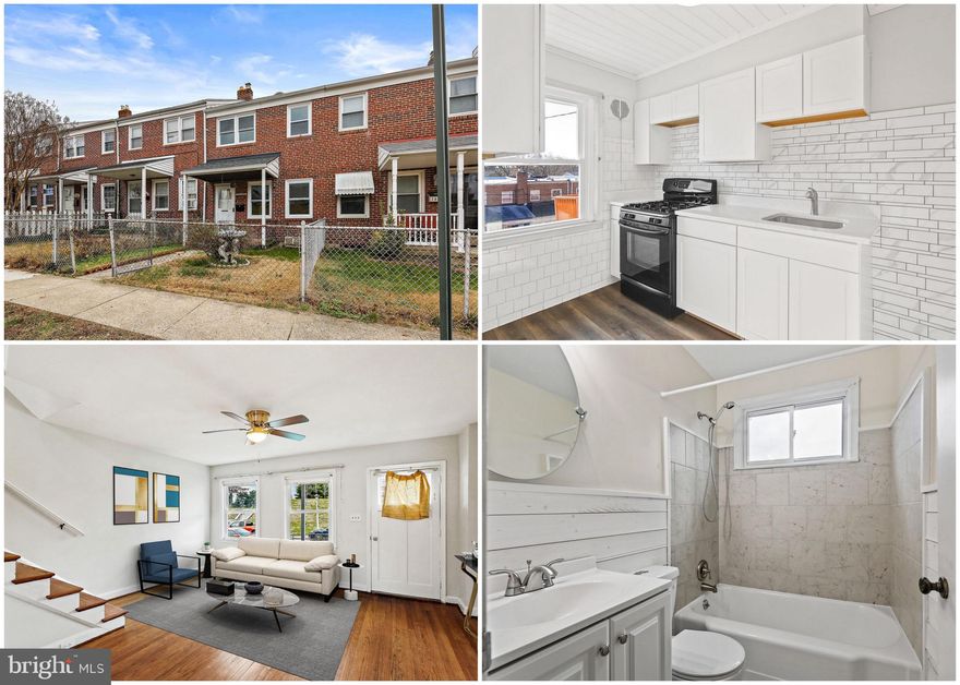 Picture perfect home in Medfield. Enjoy all the conveniences of city life with a neighborhood atmosphere.  A lovely front yard and front porch lead you inside into this welcoming and charming brick townhome. Hardwood flooring throughout the living, dining, and upper level have been beautifully refinished. Enjoy the updated kitchen with a custom shiplap ceiling, modern backsplash, brand new white cabinetry, and solid surface countertops; plenty of functionality with the charm of originality. Three spacious bedrooms and a completely renovated full bath on the upper level. Partially finished walk-out basement with half bath ready for your touches! Walk across the street to Medfield Heights park!