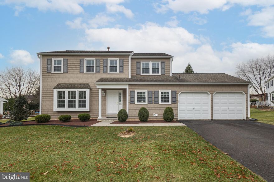 Great opportunity to acquire a desirable Highland Gate community home in a neutral palette with a clean, maintained landscape and spacious backyard.  Step inside from the cover front porch into the tiled entry of this 4 bed, 2.5 bath center hall colonial to find it has been freshly painted along with new carpeting installed throughout. The main level offers a perfect entertainment flow with the bright front living room, decorated with a triple window, opening up seamlessly into the neighboring dining room followed by the eat-in kitchen adorn with all the necessary appliances, counter space and cabinetry for the home’s master chef to feel comfortable preparing meals.  Completing this level is a sizable family room with a backyard access slider and a convenient half bath just steps away with nearby laundry room. Upstairs the front main suite offers a spacious place to relax with its own private bath and ideal walk-in closet.  The additional 3 bedrooms on this level, sharing a double sink vanity hallway bath, are generously sized and have perfectly positioned windows allowing for pleasing natural light. Additional amenities include a 2-car garage with inside access, unfinished basement for endless storage/extended living space, Newer siding, Newer roof, gas furnace, and central air. This property has brought much delight to the family that created it and is ready for a new owner to come and inspire their own new traditions and memories for years to come. Located within the award-winning Neshaminy School System with close proximity to Core Creek Park, the quaint shops and eateries of Historic Newtown, and many other popular local sights. Truly a must see!