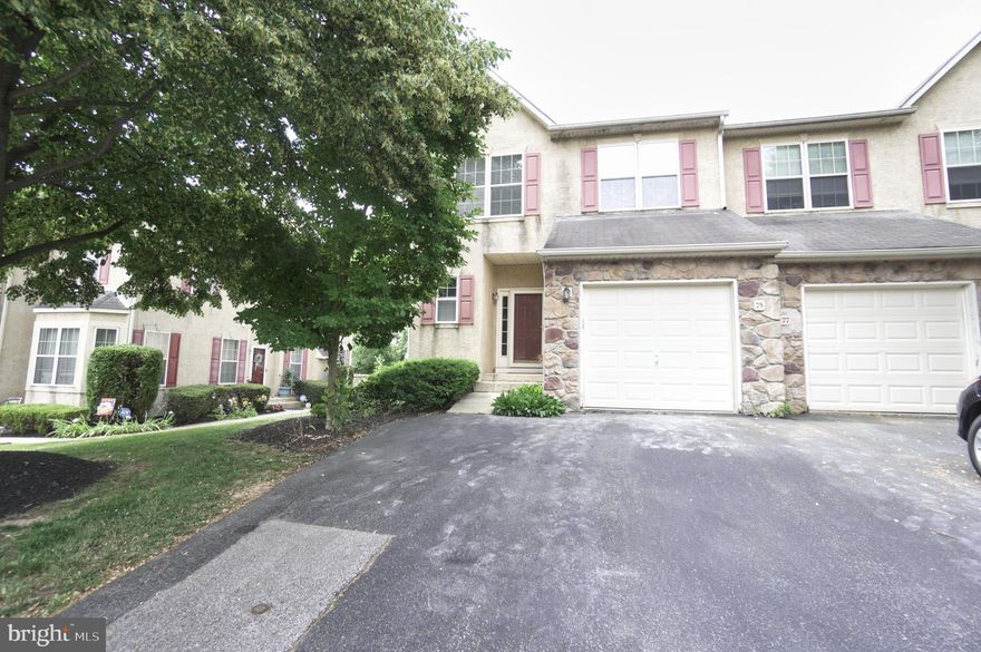 Newly renovated, move-in ready end unit townhouse at Chadwick Place near Methacton High School features hardwood floors throughout the first level, fresh paint, a bright kitchen with sliders to a private oversized deck, a second floor with a main bedroom including a walk-in closet and newly remodeled private bath with a double sink (with a tub to be installed shortly), two additional bedrooms with ceiling fans, a newly remodeled hall bathroom, a conveniently located second floor laundry with newer laminated flooring throughout, a finished basement with a gas fireplace and two large storage rooms, a one-car garage, and an unbeatable location with easy access to trails and the township park, close to major highways and Wegman's shopping center, with HOA fees paid by the owner.