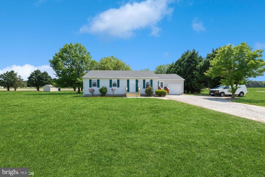 Country living at its best!  Take in the beautiful countryside as you're in route to view this adorable 3 Bedroom 2 Bath  one-level Ranch-style home  w/ an attached 1 Car Garage.   Lot size is almost 3/4 Acre.    New (2023) Carpet in the Family Room and Primary Bedroom.  New (2023) LVP in the Kitchen. New (2023) front entrance stoop.   Roof is approx. 6 years, HVAC is approx. 3 years and 12 x 10 Deck is approx. 6 years.  Don't delay, schedule your appt today!
