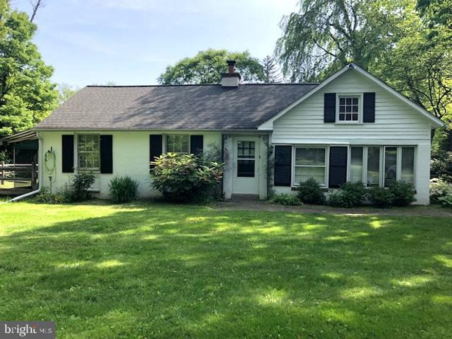 Unique opportunity! This charming, character filled 1 bedroom bungalow is the perfect place to call home. With an expansive backyard, settle into a chair on the back patio and take in the beautiful, tranquil scenery.  Enter into the home, where you’ll find a spacious Living Room/Dining Area with vaulted ceilings, wood beams, hardwood floors, wood-burning fireplace, laundry closet and outside entry to the fenced-in patio. Directly adjacent, the Kitchen, with tiled backsplash, offers upgraded countertops, built-in microwave, pantry, and outside entry to driveway. In separate section of the home, there’s a large bedroom with hardwood floors, deep sill windows, outfitted walk-in closet and en-suite bathroom with tub/shower, vanity and spacious linen closet.  A quaint bonus room with stone floor, stone wall and attic access complete this home.  Wonderful location, minutes to the town of Gladwyne with its shops and services.