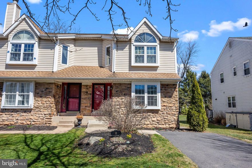 Welcome to 12 Pearl Drive, a charming Colonial-style twin home nestled in the desirable Sandy Ridge Acres neighborhood of Doylestown Borough. This residence offers 1,364 square feet of living space, featuring 3 bedrooms and 2.5 bathrooms, making it an ideal choice for families or professionals seeking comfort and convenience. Enter the home a spacious living room and dining area, perfect for entertaining guests or enjoying family meals.​ Entering the updated kitchen that is equipped enough cabinets and granite counter space to meet the culinary experts needs, modern appliances, providing a stylish and functional cooking environment.​ Heading Upstairs the vaulted master bedroom offers a private retreat with an updated en-suite bathroom, ensuring comfort and privacy. ​Two additional bedrooms share a full bathroom, accommodating family members or guests.  Moving to the basement is where you will find the laundry area along with storage space. Heading outside is where you will find the rear deck perfect for entertaining needs or simply to enjoy nature.  The rear yard also houses a shed for extra storage.  Please schedule your showings today. Available right away.