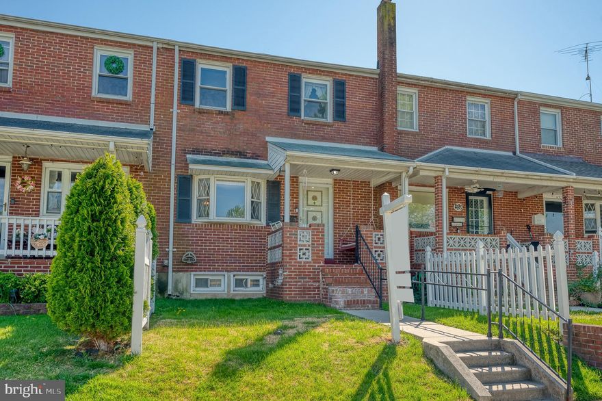Welcome to your new home in the inviting Gray Haven community of Dundalk. Step through the door of this charming 3-bedroom, 1-bathroom townhome and be greeted by its classic brick facade and welcoming covered porch. The warmth and charm are evident from the moment you arrive. Inside, the living room invites you to relax with brand new plush carpeting and a bay window, creating a cozy space for gatherings. Continuing seamlessly, the dining room features the same plush carpeting, enhanced by a ceiling fan, breakfast bar, and slider leading to the outdoor deck—perfect for enjoying meals in the fresh air. The kitchen combines functionality and style with a new stainless steel gas range and microwave, ceramic tile floors, and ample 42-inch white cabinets illuminated by recessed lighting. A second slider opens to the outdoor deck, providing easy access to outdoor entertaining. Upstairs, three comfortable bedrooms await, each adorned with brand new carpeting, along with a shared bath boasting a convenient tub-shower combo. The lower level offers a practical laundry area with vinyl flooring and a cozy family room, also featuring brand new plush carpeting—ideal for unwinding after a long day. Outside, the screened deck overlooks the fully fenced, level yard, providing a private retreat for outdoor relaxation. A storage shed offers additional space for storing outdoor essentials. Parking is convenient with ample street parking available. Located across from Bear Creek Park and close to grocery stores, restaurants such as Texas Roadhouse and Costa’s Inn, and shopping destinations, this home offers both comfort and convenience. Don't miss the opportunity to make this charming property your own!