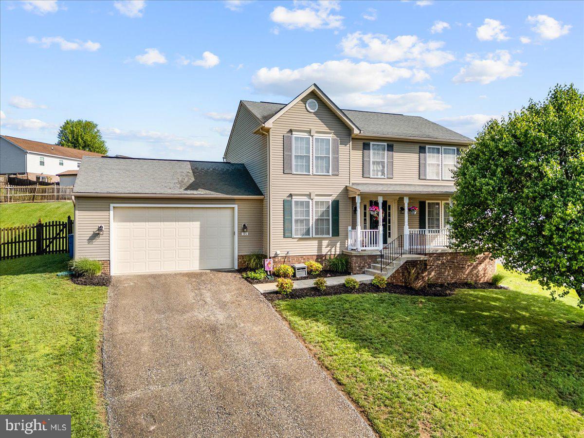 This 4-bedroom, 2.5-bath home sits on just under half an acre and features a welcoming front porch and an attached 2-car garage with 9ft garage door.
Inside, the main level offers a bright living room, a cozy family room, a formal dining area, a convenient half bath, and an eat-in kitchen with stainless steel appliances(2023).
Upstairs, the spacious primary suite includes a private bath with a large soaking tub, separate shower, and double vanity. Also located on this level are three additional bedrooms and a full hallway bathroom.
The lower level provides flexible space perfect for a home gym or additional living area. There is also already plumbing roughed-in for a future bathroom.
The backyard features a deck and plenty of yard space to garden or entertain. The property is conveniently located just a short drive from dining, shopping, and recreational options. It is also in super close proximately to schools and a community park. It is also only 15 minutes from both I-70 and I-81. Best of all...no HOA!