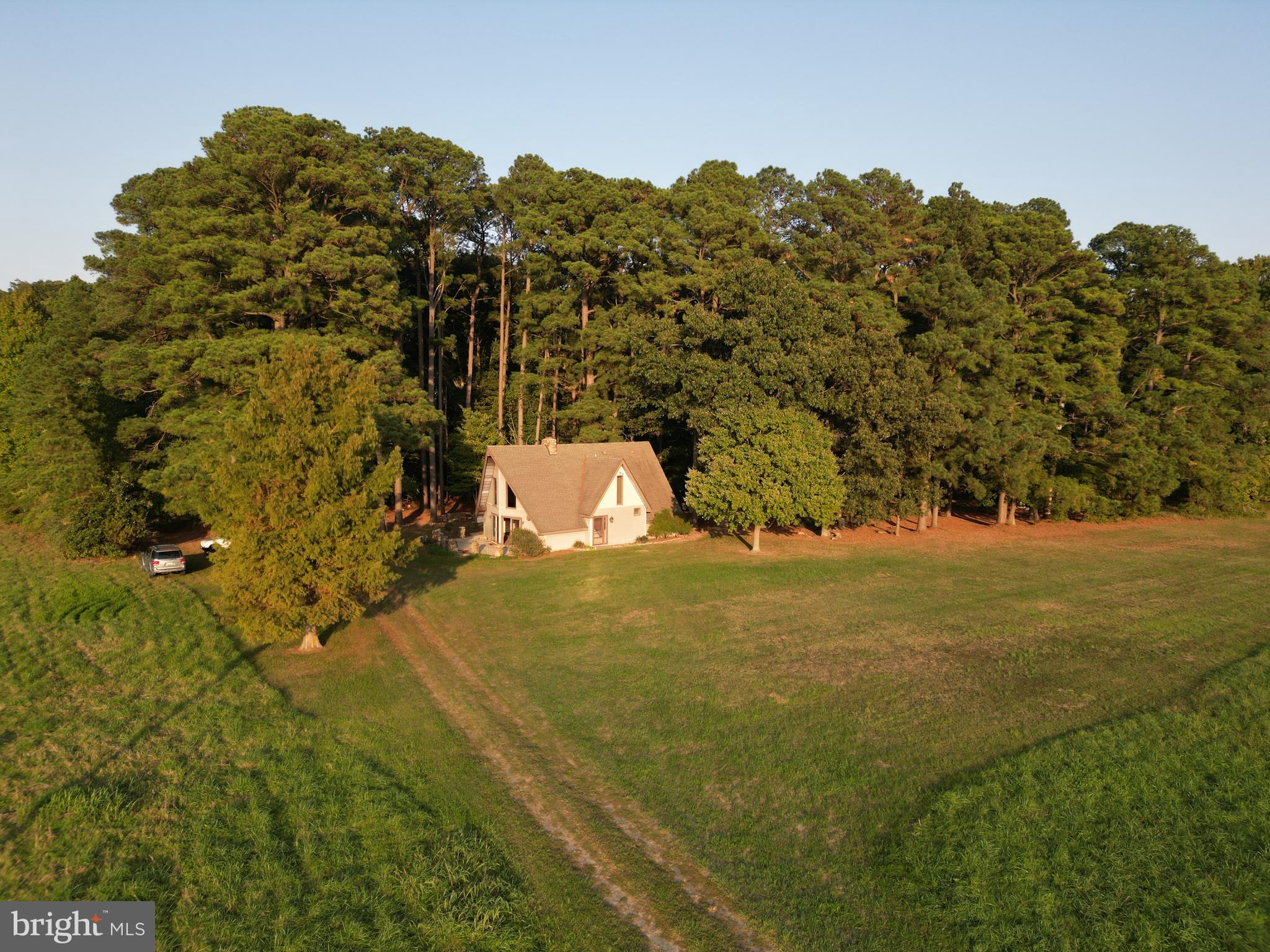 Still Woods is on the market for the first time since being custom built by the original family members. Its' modern design integrates the surrounding resources to create the majestic stone fireplace that this property is quietly and uniquely known for.    
Make your way up the drive just minutes outside of town awaits large beautiful mature shade trees inducing the feeling of a peaceful enchanted forest. Along with neighboring open farmland, which is in an conservation easement, preserves the magnificent sunset views from the spacious ground level patio. 
Then relax with a cold glass of pure unadulterated water from the artisan well which draws from a centuries old spring. 
Venture out into the detached/man-cave garage which is ideal to house all the country fun toys or work on your special projects in the conditioned space. 
Having been very meticulously maintained over the years Still Woods is  undoubtedly one of Dorchester County's original most unique homes.