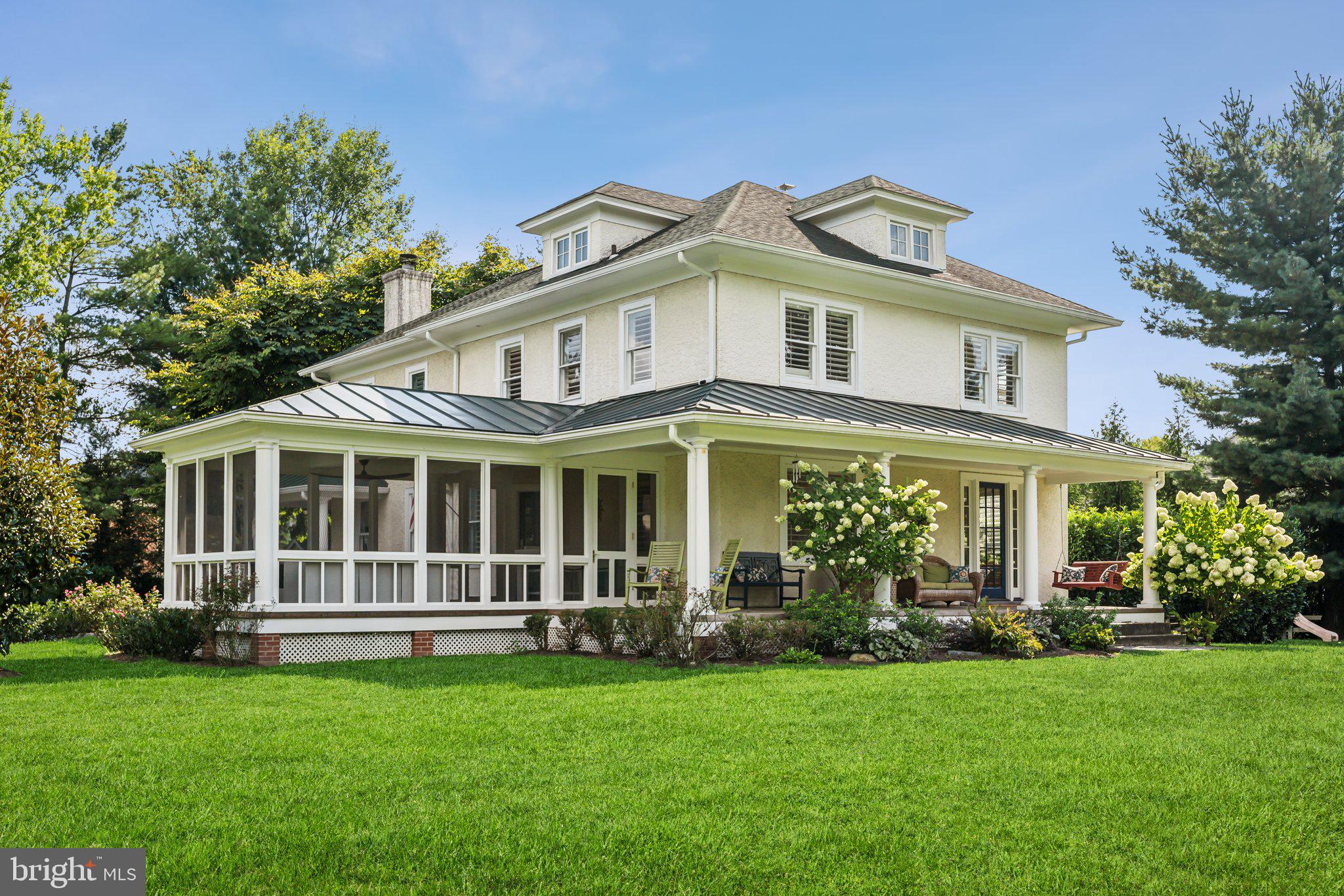 Nestled on a picturesque 1.38-acre lot in prestigious Potomac, this historic farmhouse exudes charm and character. Originally built in the 1920s, the Clagett Farmhouse has been lovingly restored and expanded by the current owners, who have spared no expense in updating the interior and exterior of the home. The addition of two separate one-bedroom in-law suites with private entrances provides flexibility and convenience for guests or extended family members, while the accessibility features ensure that everyone can enjoy the beauty of this home.
Stepping outside, the property is a true oasis with a stunning inground, heated swimming pool surrounded by lush landscaping and mature plantings. A sensational screened porch offers the perfect spot for outdoor dining and relaxation, while a newly added pickleball court provides endless entertainment options for family and friends. The wrap-around porches and upper-level screened porch offer additional spaces to enjoy the tranquility of the surroundings, while a firepit area beckons for cozy evenings under the stars.
Inside, the farmhouse boasts a blend of modern amenities & historic charm, with newly refinished heart pine floors, custom millwork, and updated kitchen and baths. The spacious family room with a fireplace is perfect for gatherings, while the Owner's Suite with a remodeled bath and ample closets provides a luxurious retreat. With the potential to add garages to the circular driveway and plenty of parking space, this farmhouse offers a unique opportunity to own a piece of history in a coveted location. (Note: there is NO historic designation!)